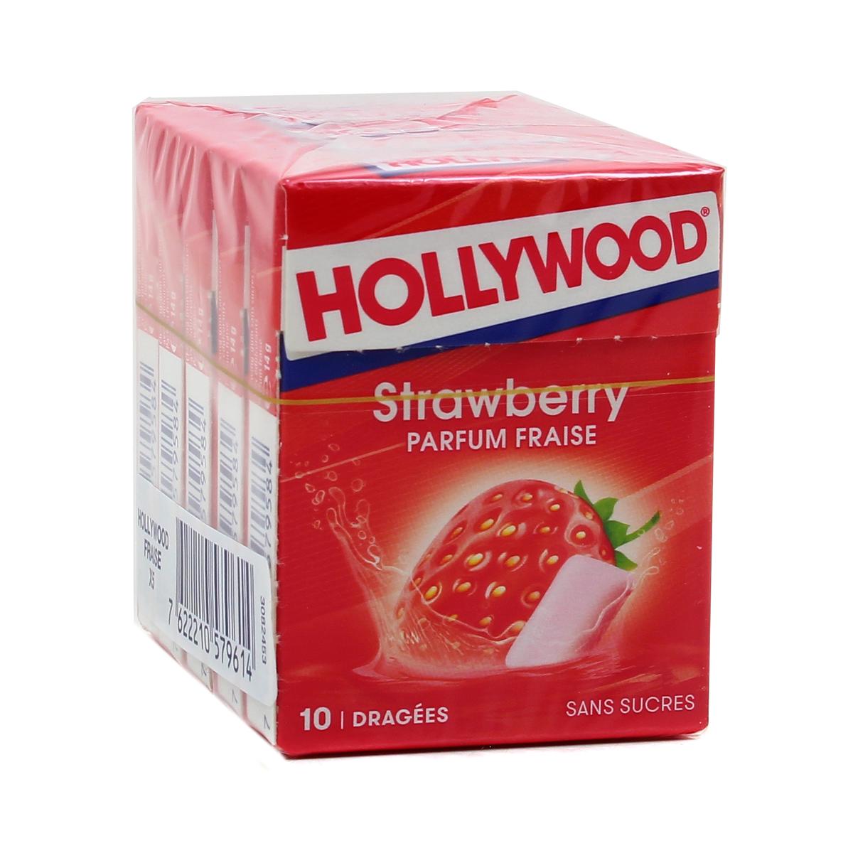 Livraison à domicile Promotion Hollywood Chewing gum fresh fraise, 70g