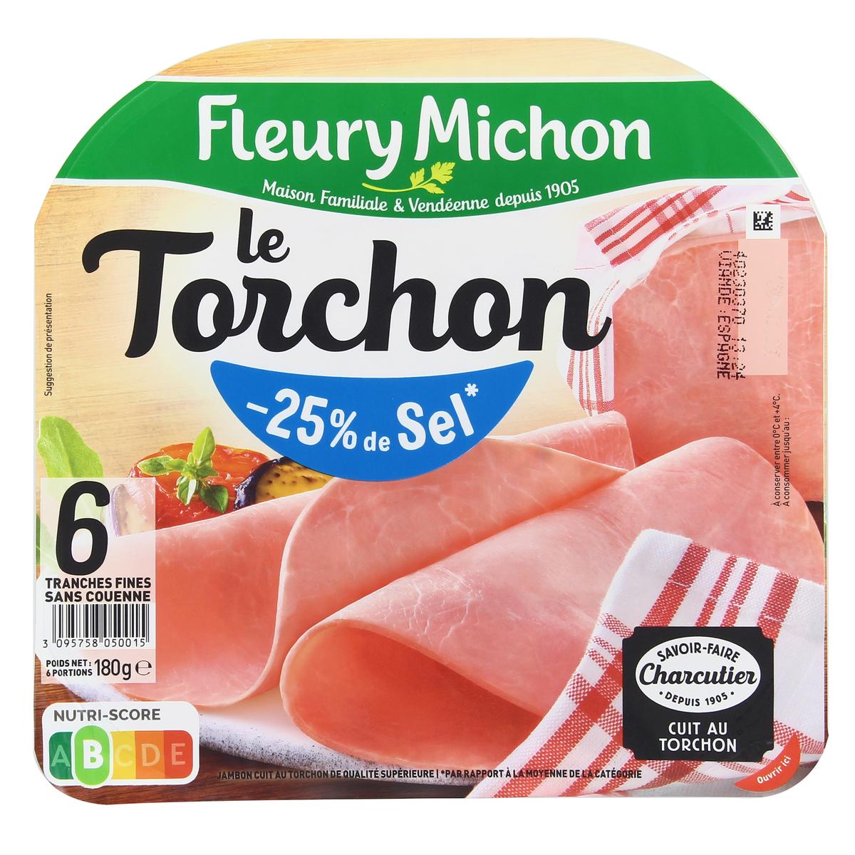 Le Tranché Fin (-25% de sel) (lot 2x4+2 tranches gratuites) - Fleury Michon  - 300 g