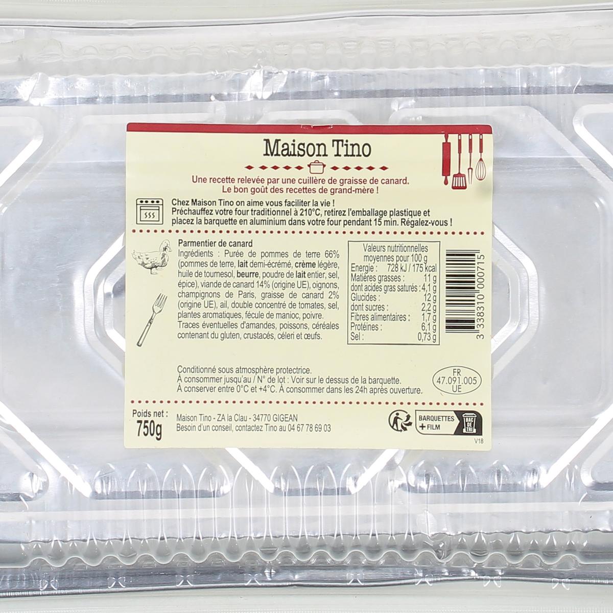 3338310000715 - Maison Tino - Parmentier de Canard