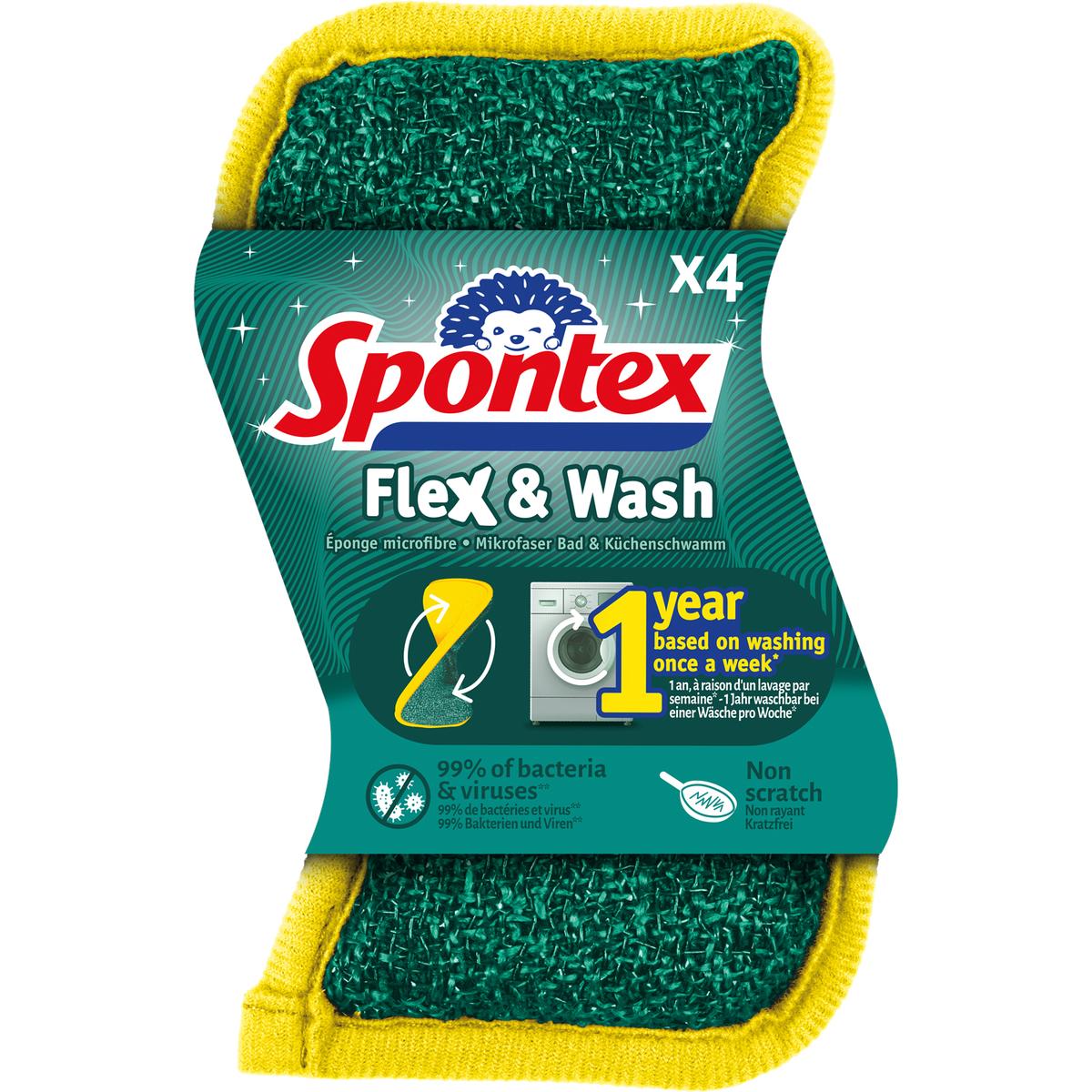 3384120032415 - Spontex - Eponge Microfibre Flex & Wash