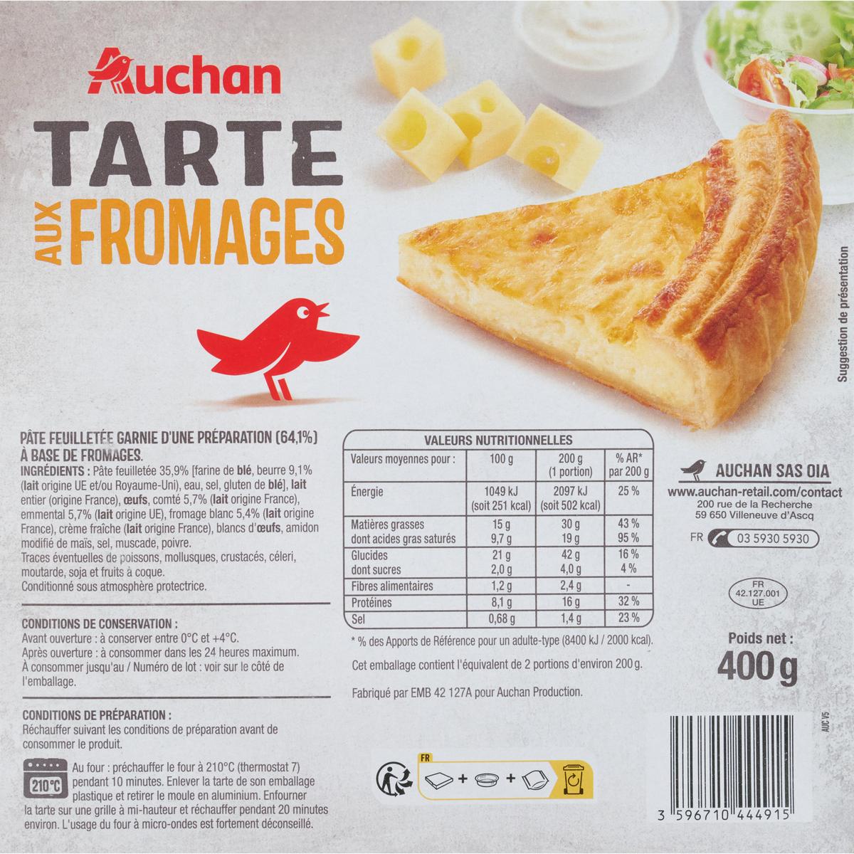 3596710444915 - Auchan - Tarte aux Fromages