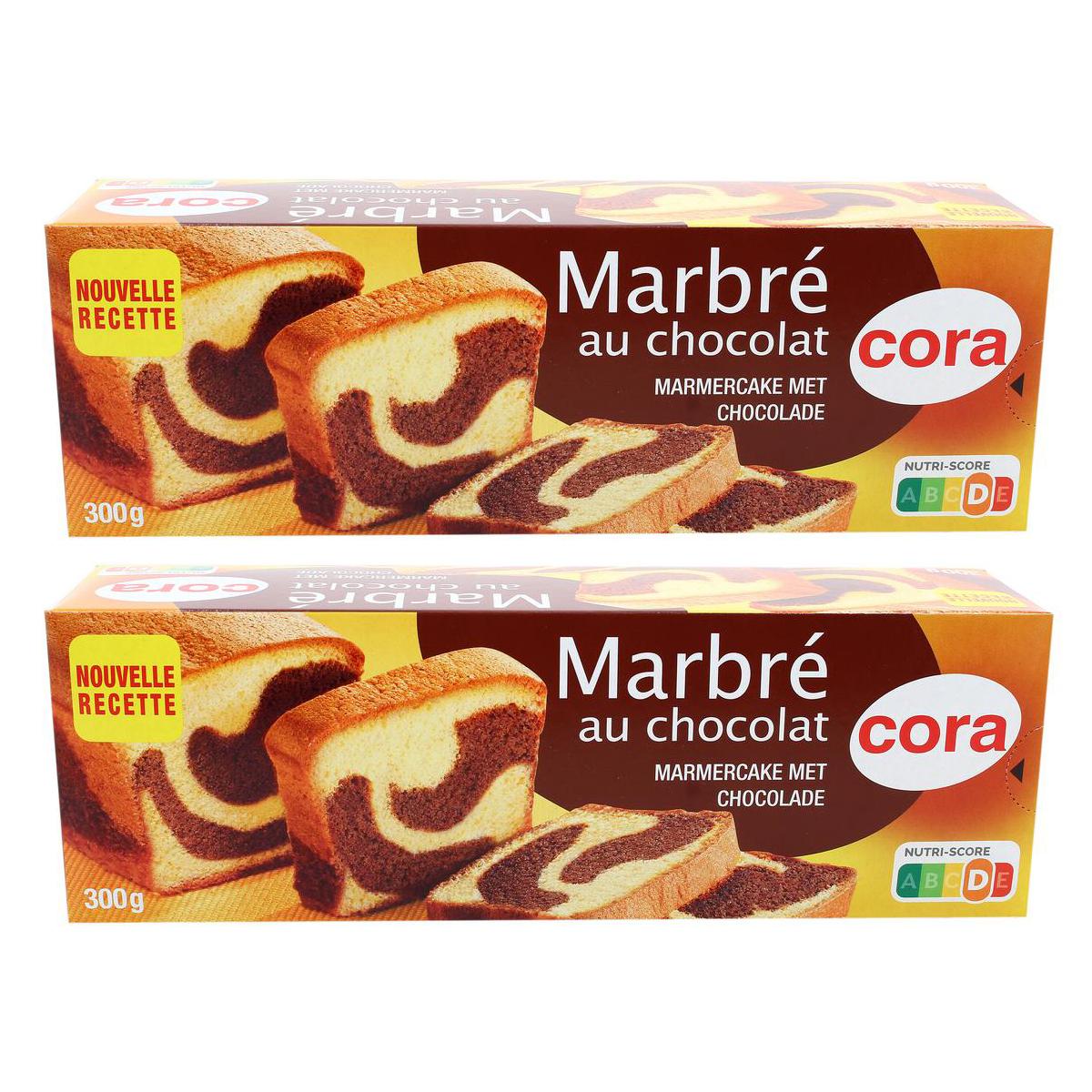 Achat / Vente Promotion Cora Gâteau marbré au chocolat, Lot de 2x300g