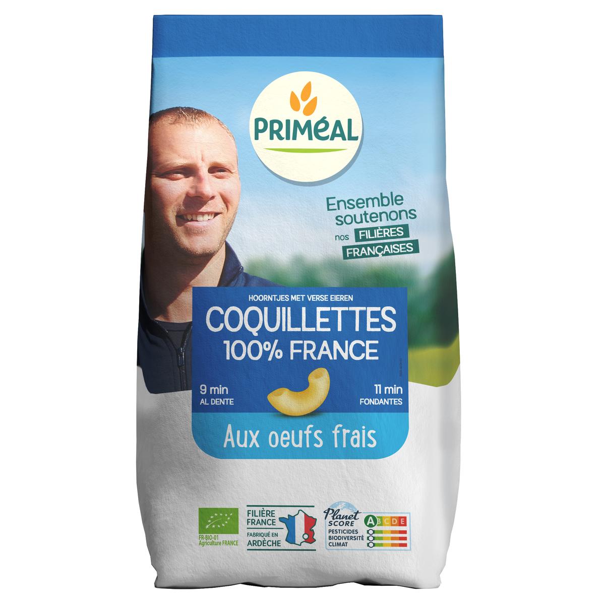 3380380055515 - Priméal - Coquillettes aux oeufs frais, Bio