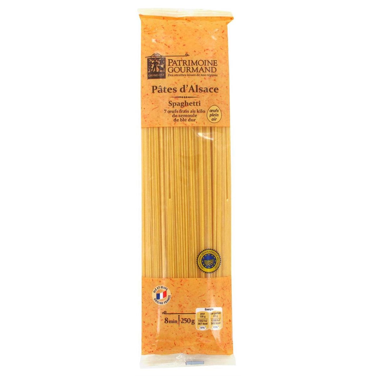 3257986975915 - Patrimoine Gourmand - Pâtes d'Alsace Spaghetti aux Oeufs Frais IGP
