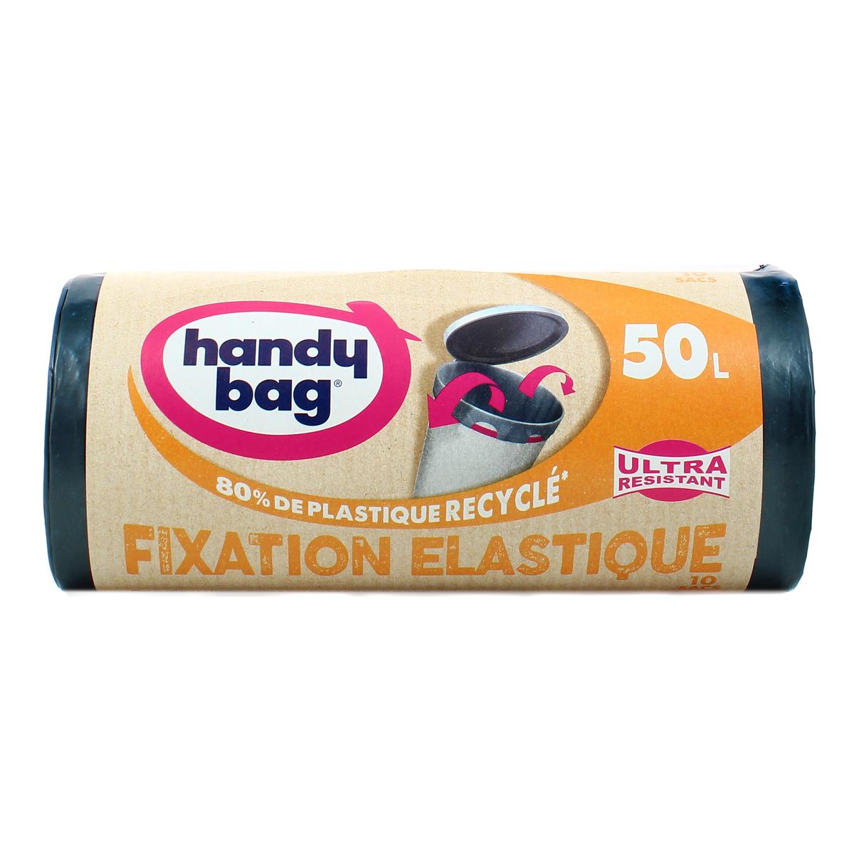 Rouleau de sacs poubelle haute résistance 50L Handy Bag - x10