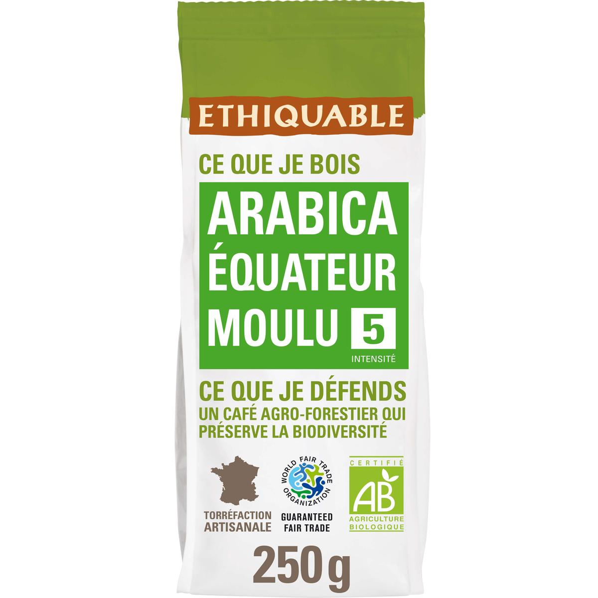 3760091720016 - Ethiquable - Commerce Equitable - Café moulu Arabica Bio d'Equateur