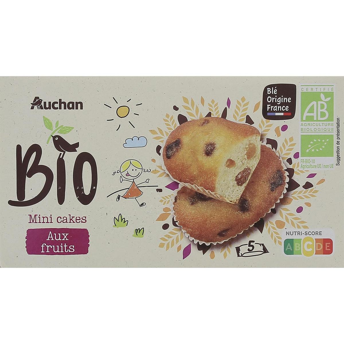 3596710360116 - Auchan BIO - Mini cakes aux pépites de fruits bio
