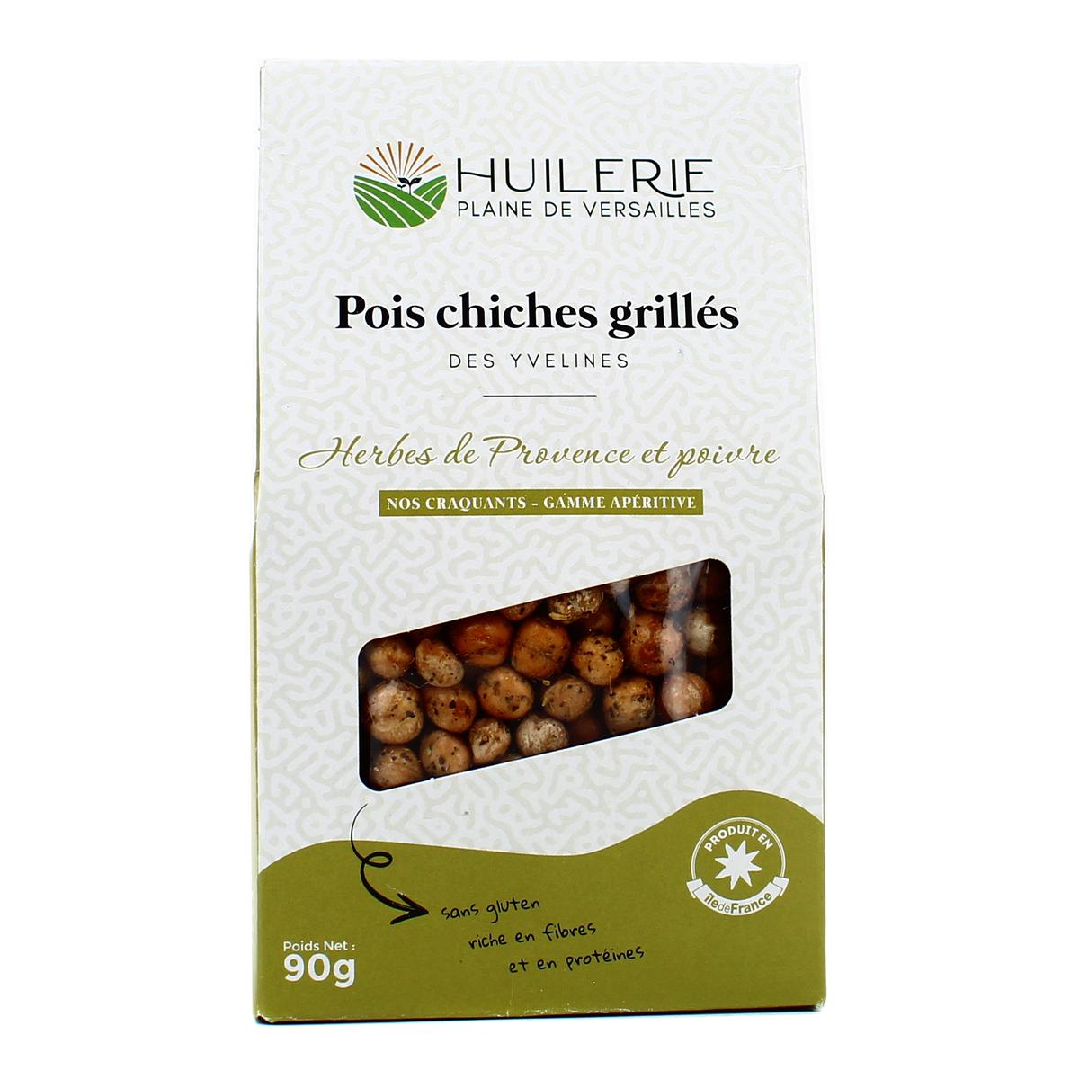 3760312330116 - Huilerie Plaine de Versailles - Pois Chiches grillés aux Herbes de Provence cultivés dans les Yvelines
