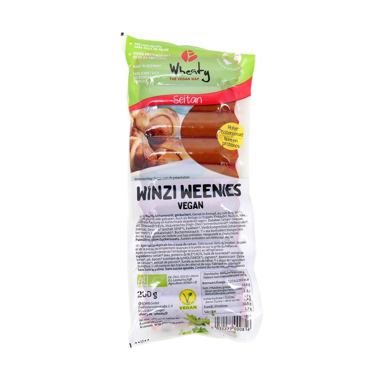 4032277000816 - Wheaty - Végé'Saucisse Bio Mini Weenies