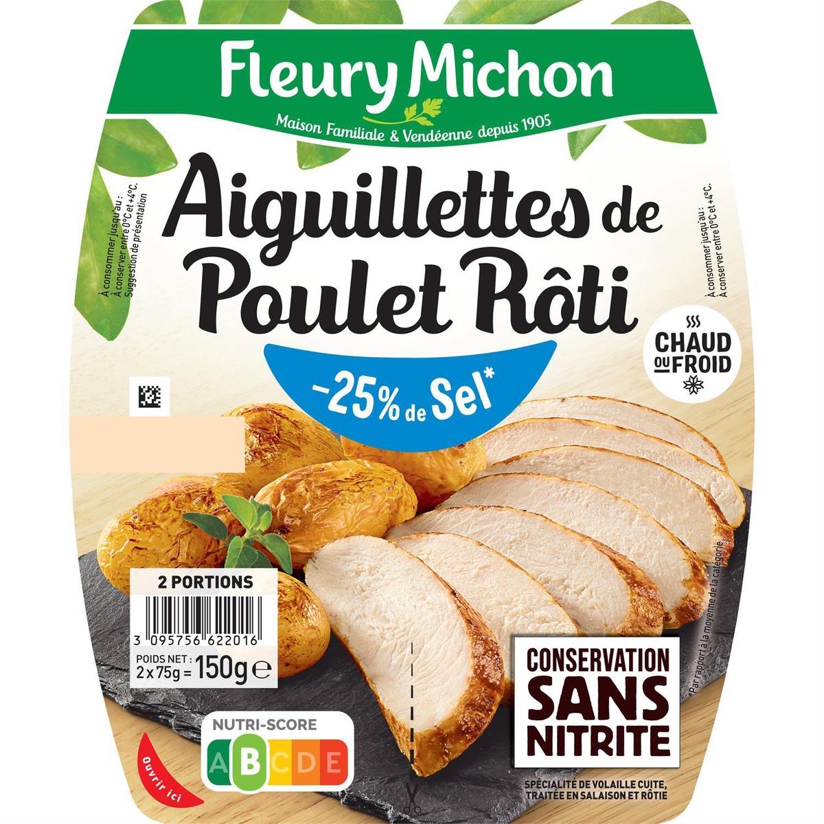 3095756622016 - Fleury Michon - Aiguillettes de Poulet Rôti, -25 % de Sel*