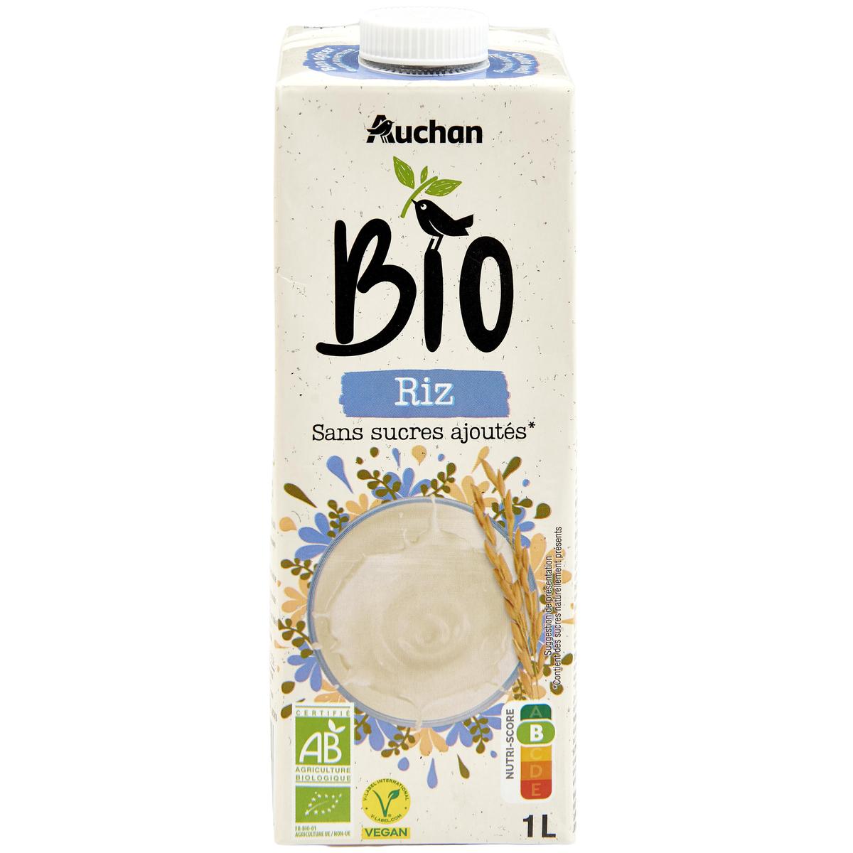 3596710325016 - Auchan BIO - Riz Bio Sans sucres ajoutés Boisson Végétale