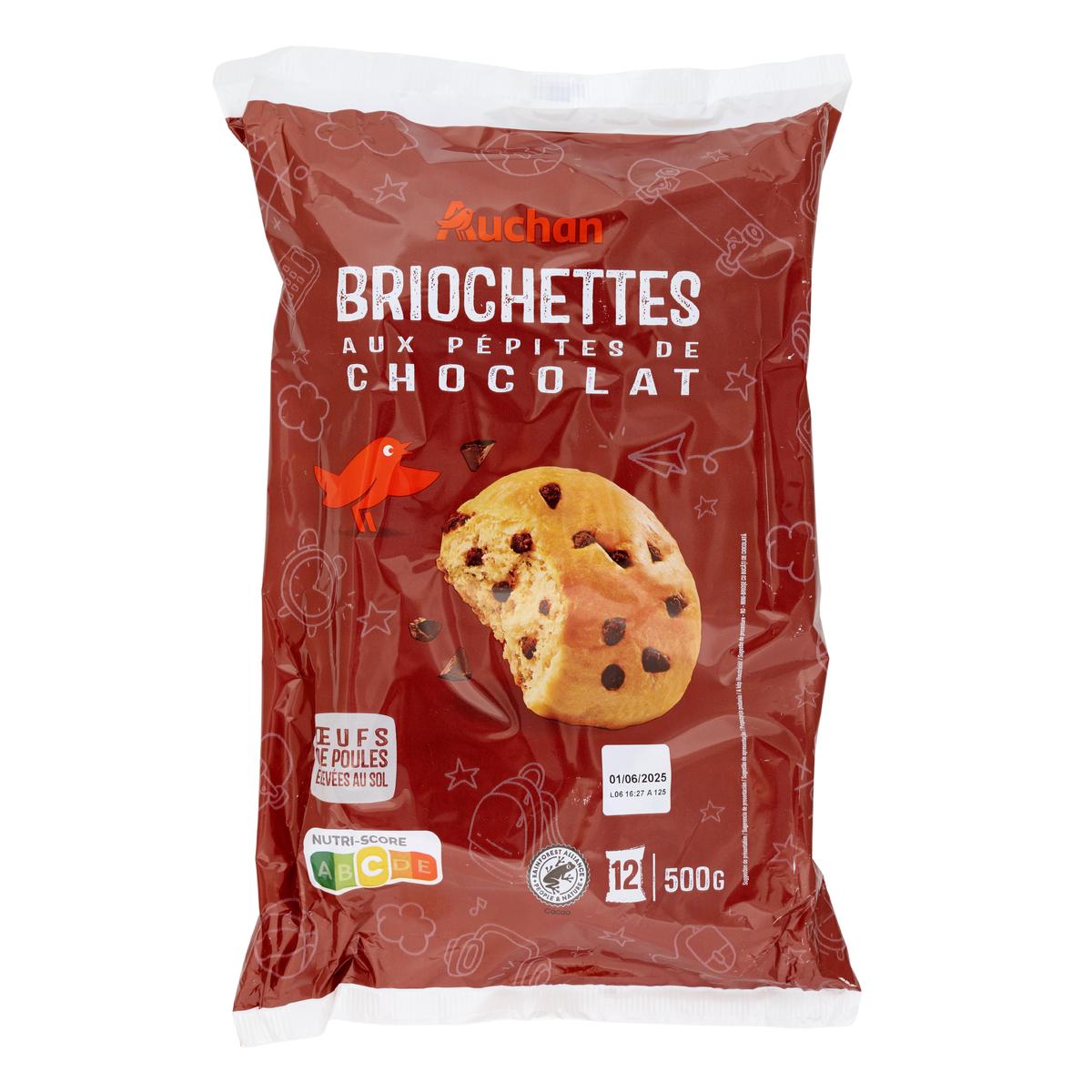 3596710526116 - Auchan - Briochettes aux Pépites de Chocolat Noir