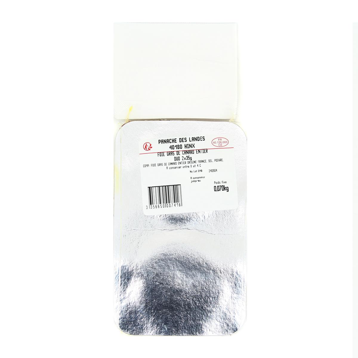 3356650007416 - Terroir de Caractère - Duo de Foie Gras de Canard Entier IGP des Landes, 70g