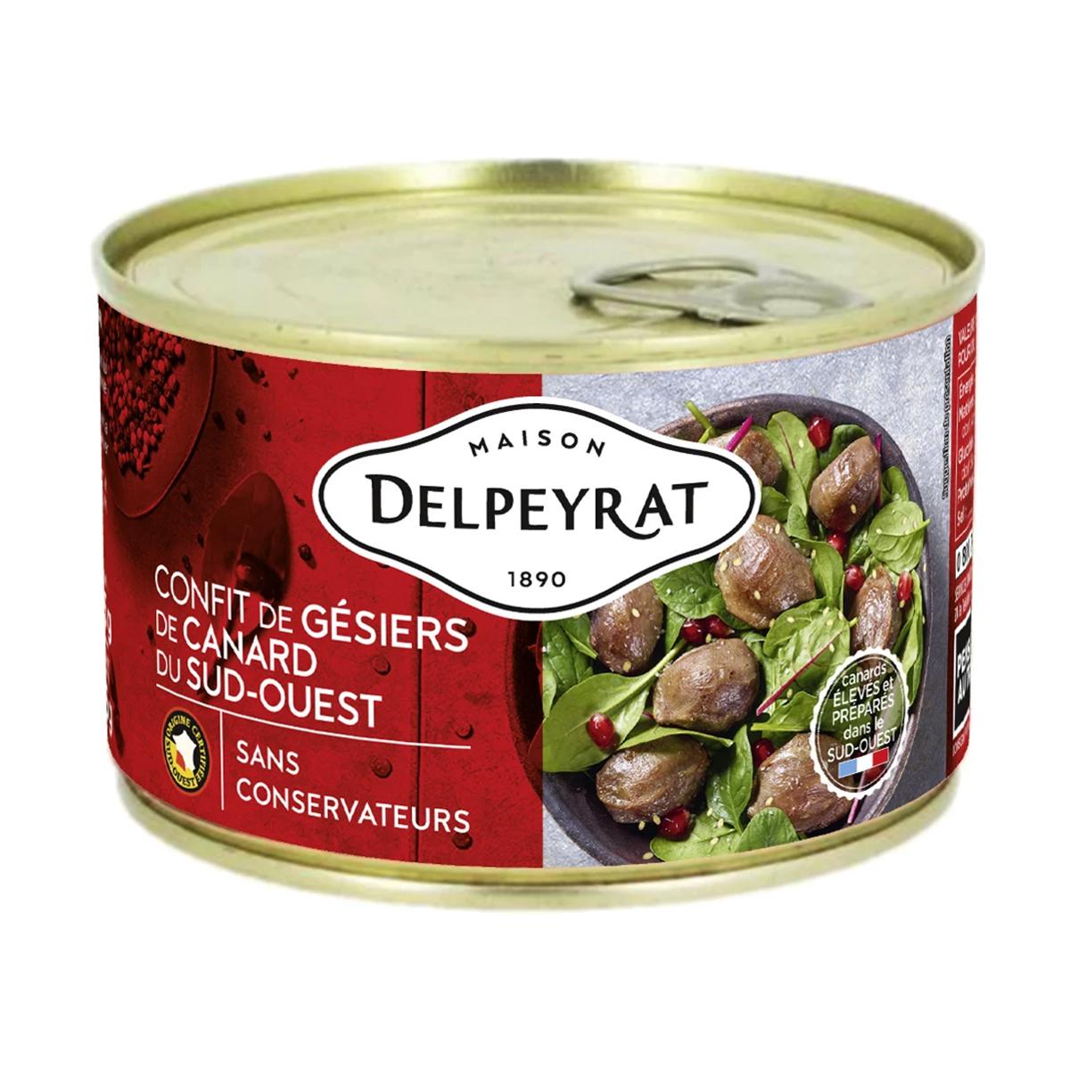 3067163649016 - Delpeyrat - Confits de gésiers de canard du Sud-Ouest IGP