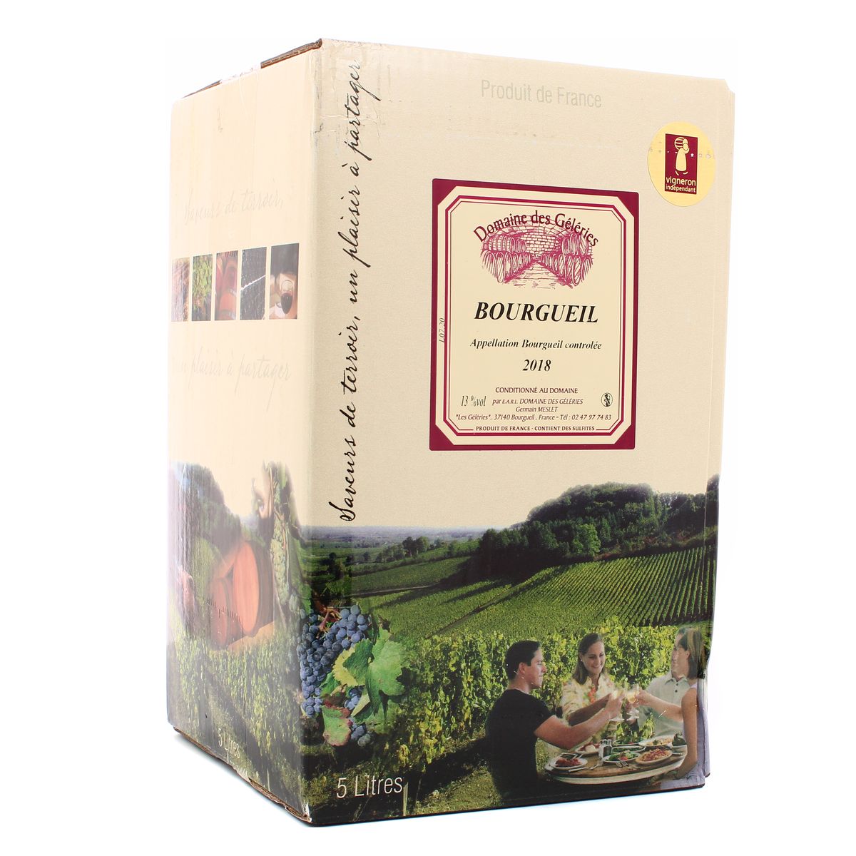 3542731110117 - Bourgueil rouge AOC - Domaine des Géléries 13°