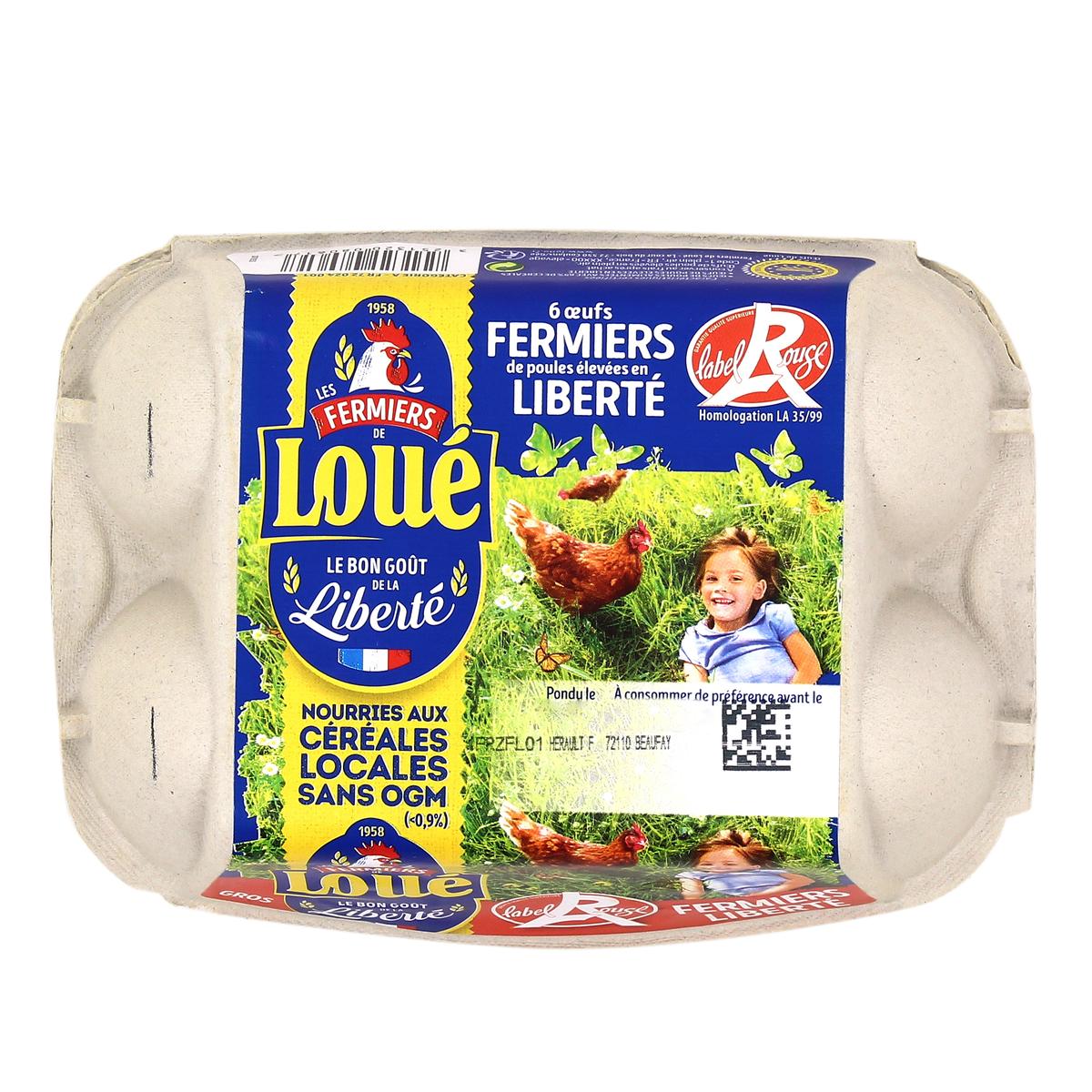 3251320080617 - Loué - Oeufs fermiers Label Rouge, calibre moyen/gros