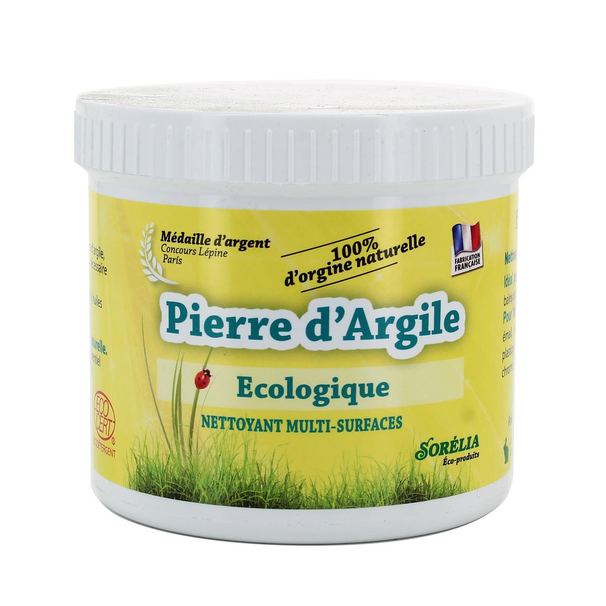 Pierre Blanche de Nettoyage - 2X500g - Pierre d'Argile Ecologique avec  eponge - Certification ECOCERT