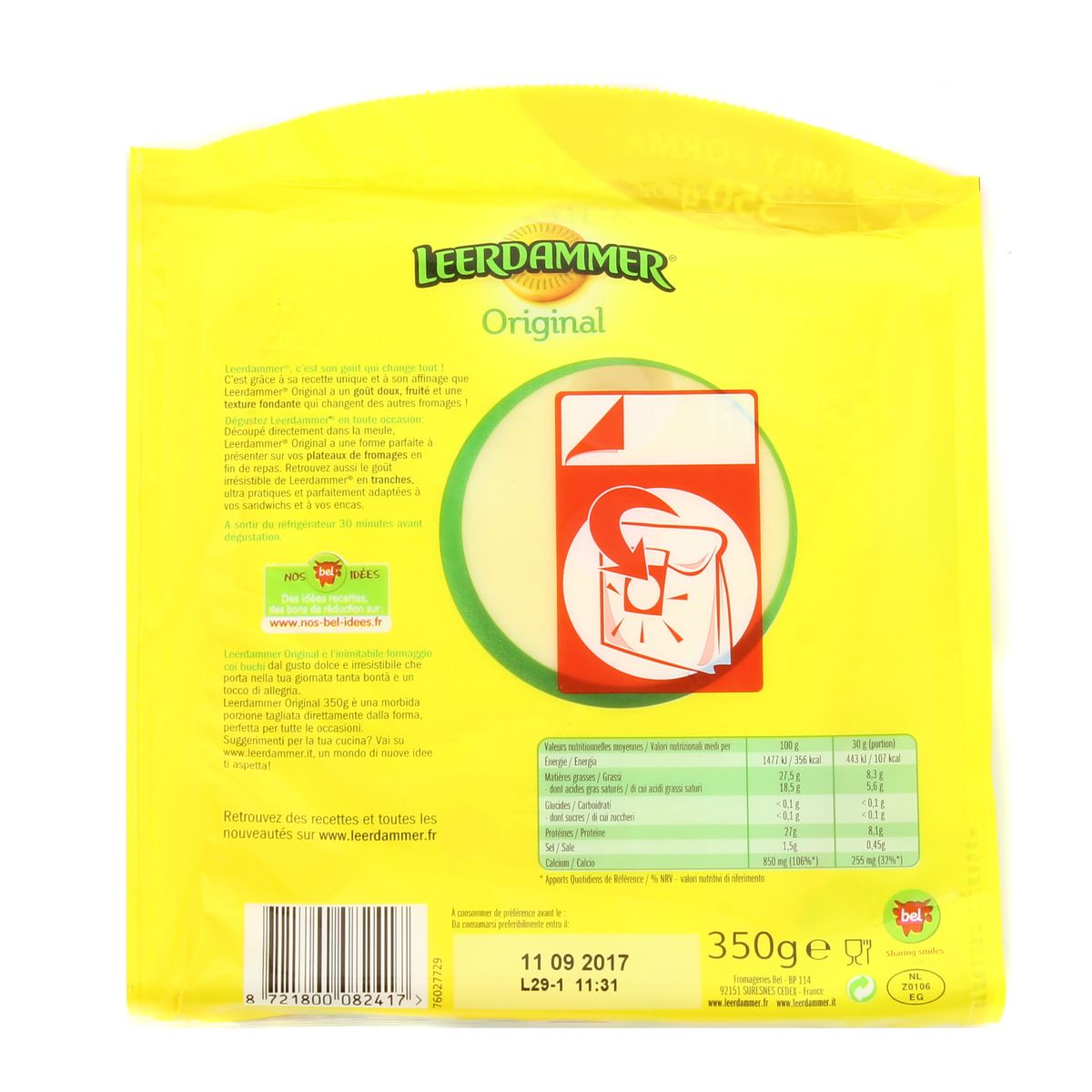 8721800082417 - Leerdammer - Portion fromage
