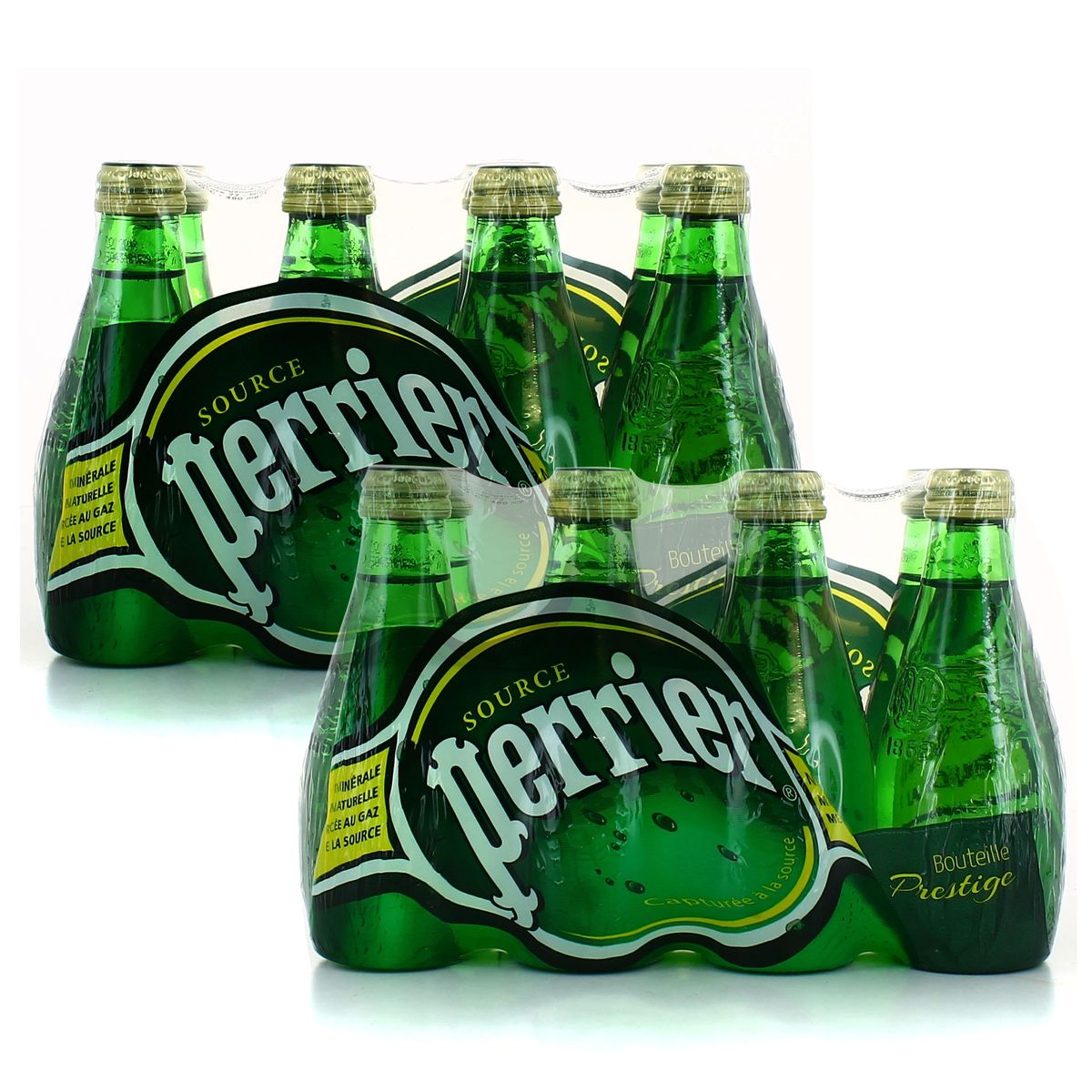 Perrier Eau Gazeuse Minérale Naturelle Bouteille En Verre Lot De 2 Packs De 8x20cl