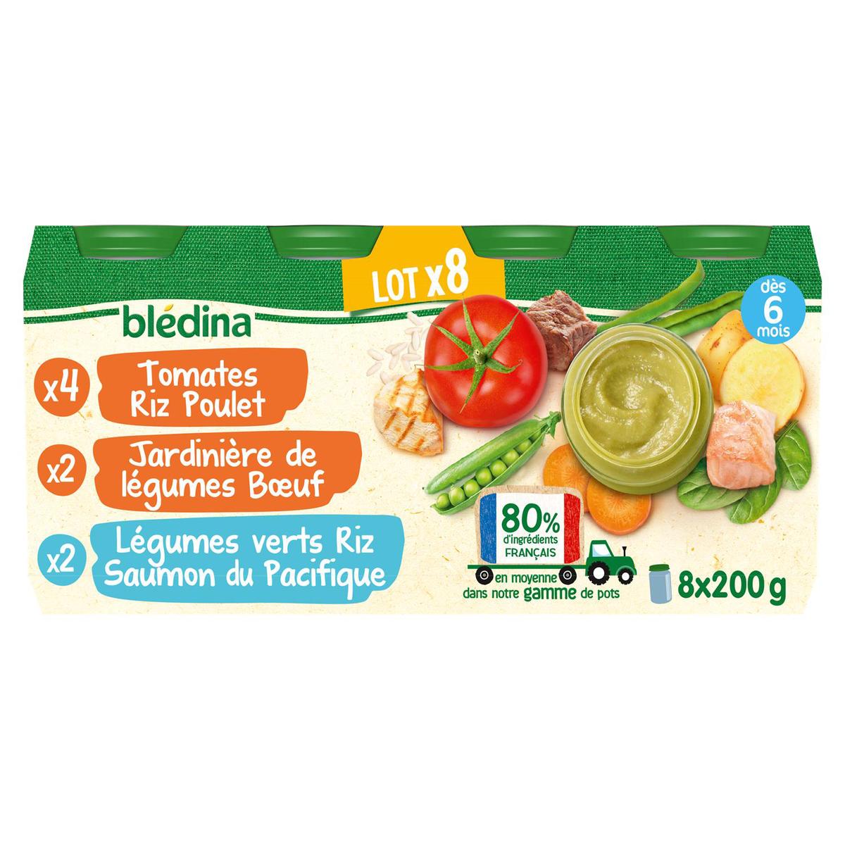 Bols petits légumes et saumon du pacifique Idées de Maman - dès 8 mois,  Blédina (2 x 200 g)