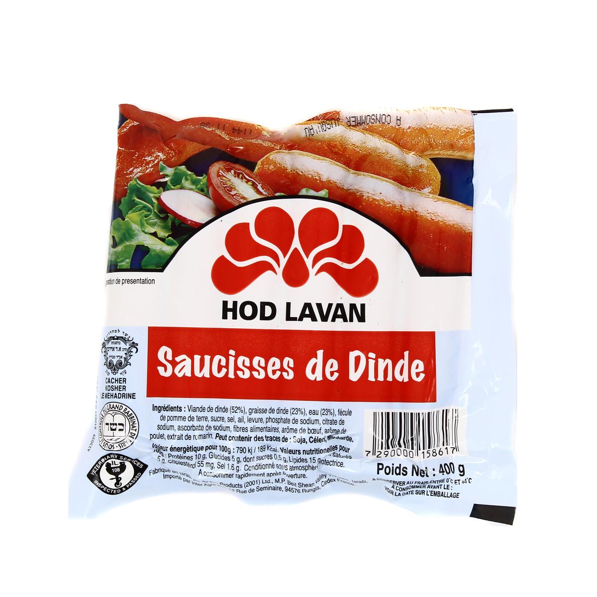7290000158617 - Hod Lavan - Saucisses de Dinde