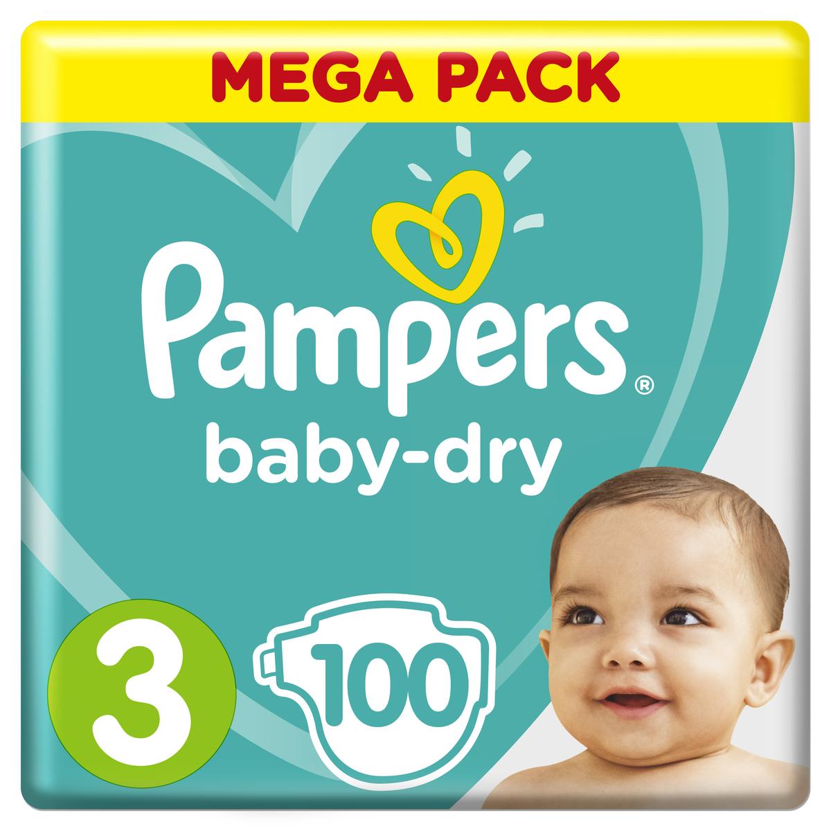 8001090268617 - Pampers Babydry - Couches T3 - 6/10kg - Format Mega 