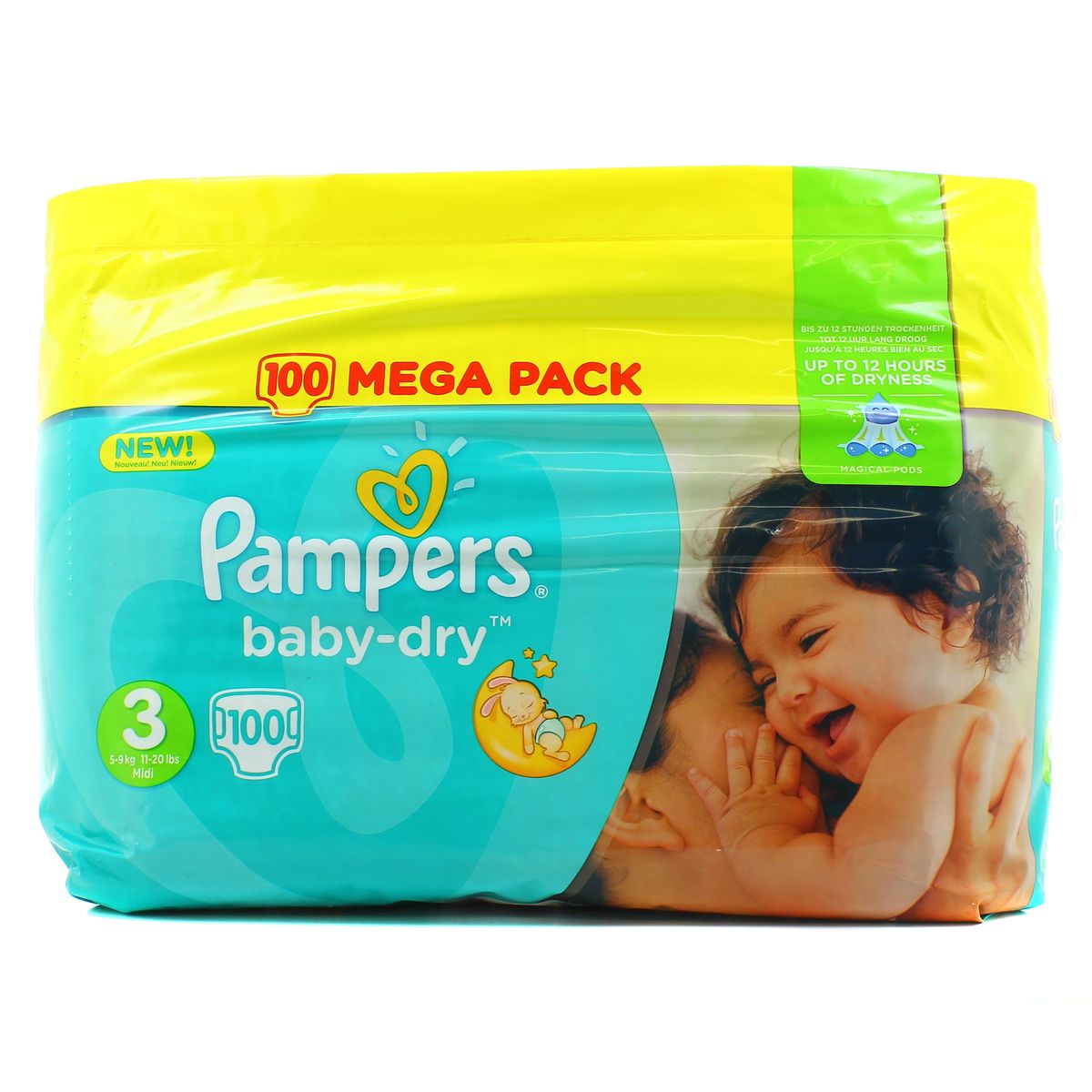 8001090268617 - Pampers Babydry - Couches T3 - 6/10kg - Format Mega 