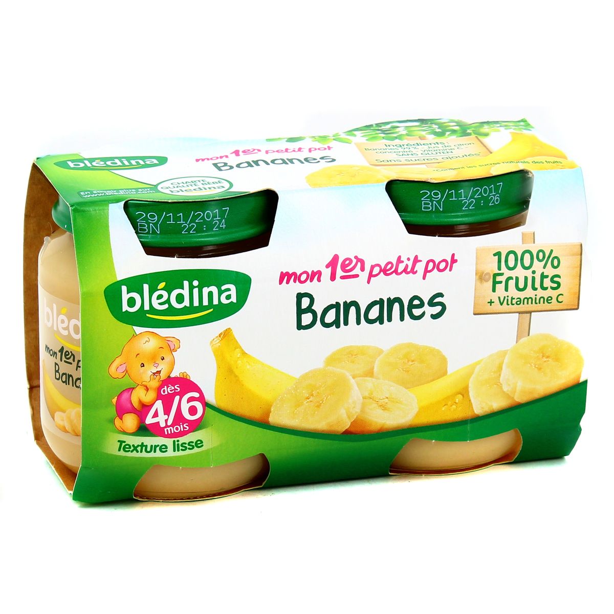 Achat Bledina Mon 1er Petit Pot Petit Pot Banane Des 4 6 Mois 2x130g