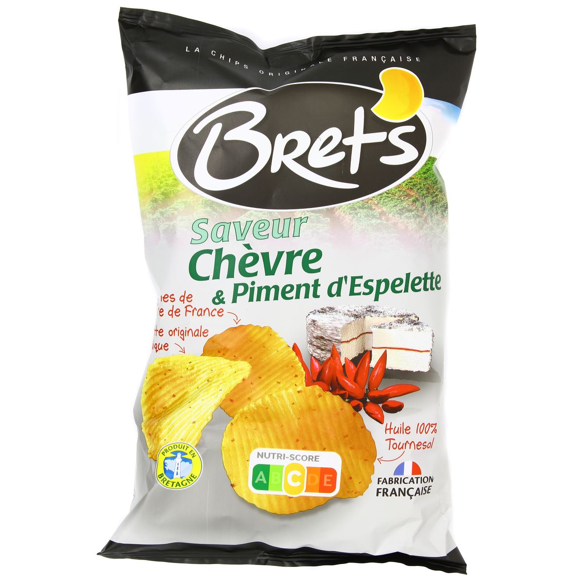 BRET'S : Chips ondulées saveur chèvre et piment d'Espelette - chronodrive