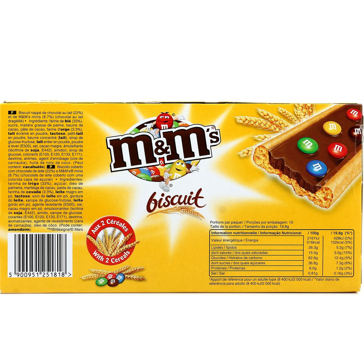5900951251818 - M&M'S - 10 Biscuits chocolat