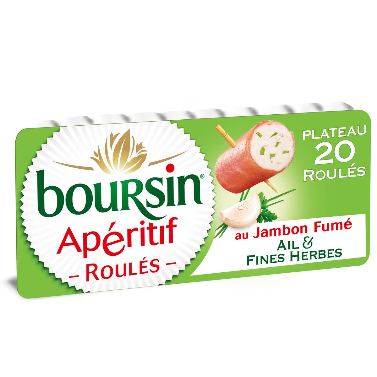 Promotion Boursin Apéritif Les roulés de jambon fumé 100g, 20 roulés