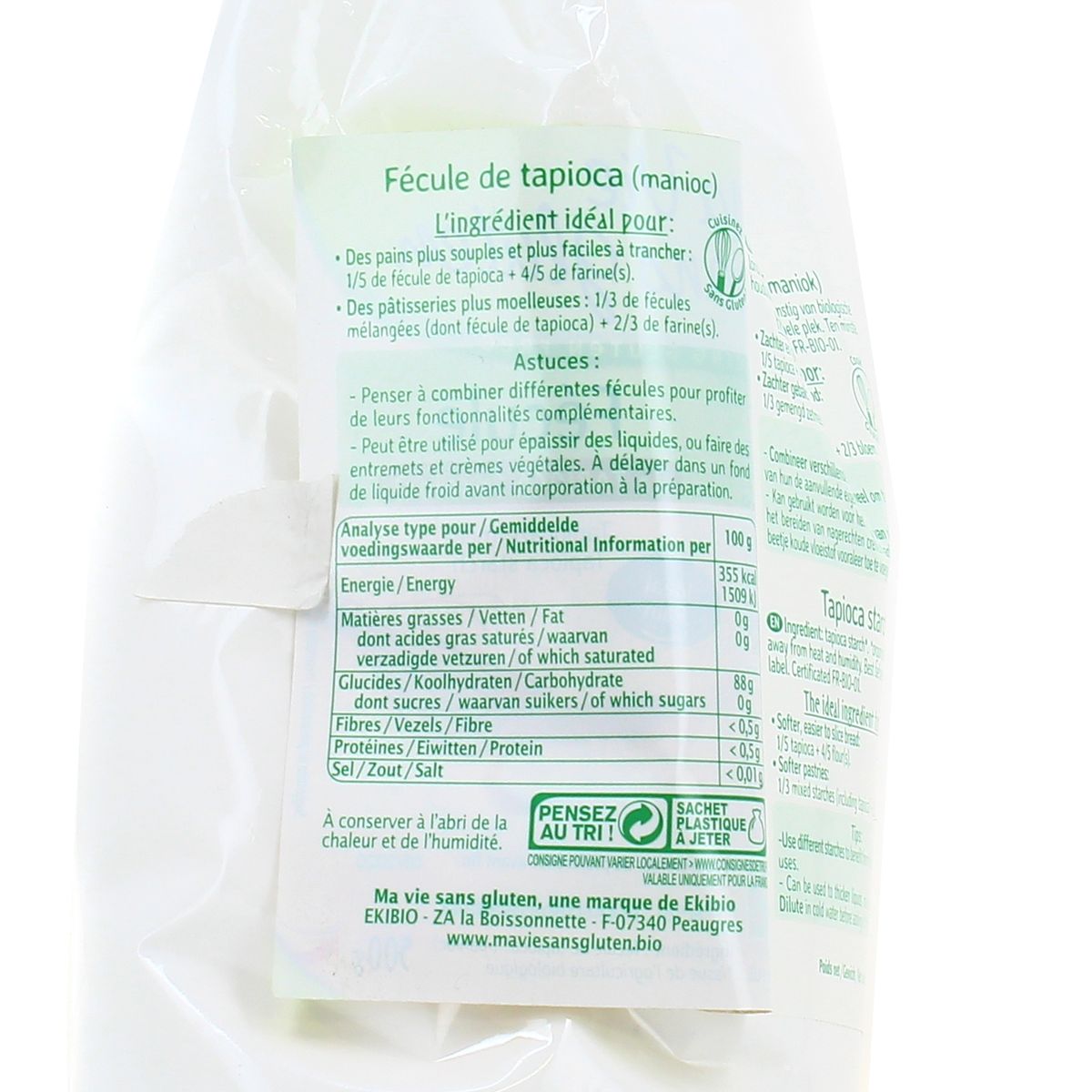 ma vie sans Gluten fecule de tapioca sach 500 g à petit prix