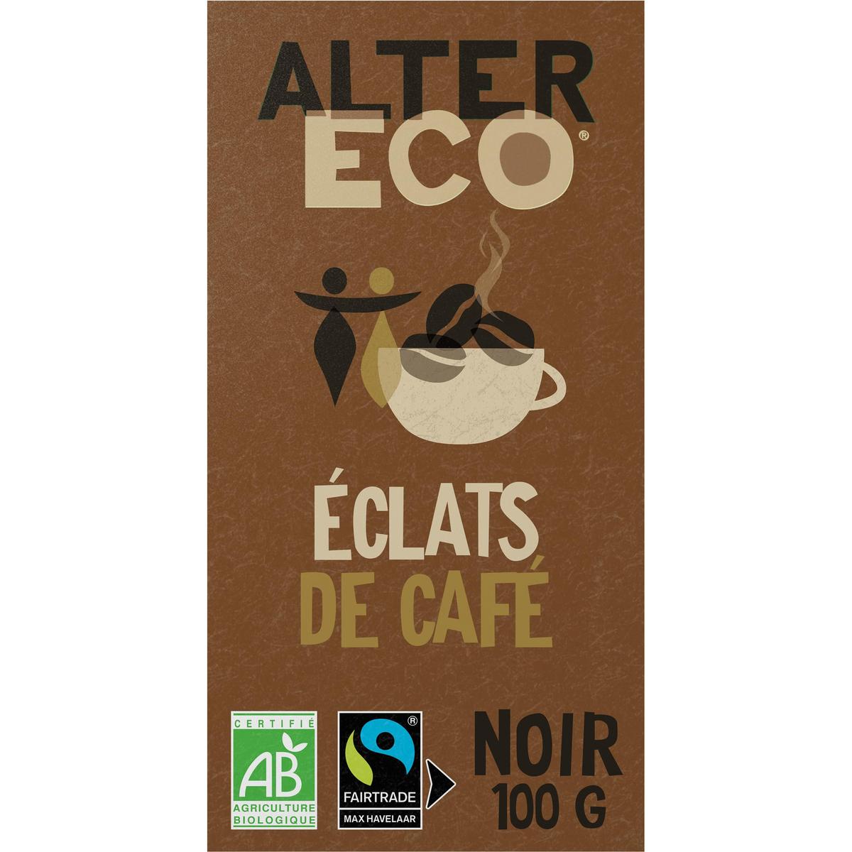 3700214619018 - Alter Eco - Commerce Equitable - Chocolat noir Eclats de café 60% Cacao Bio du Pérou
