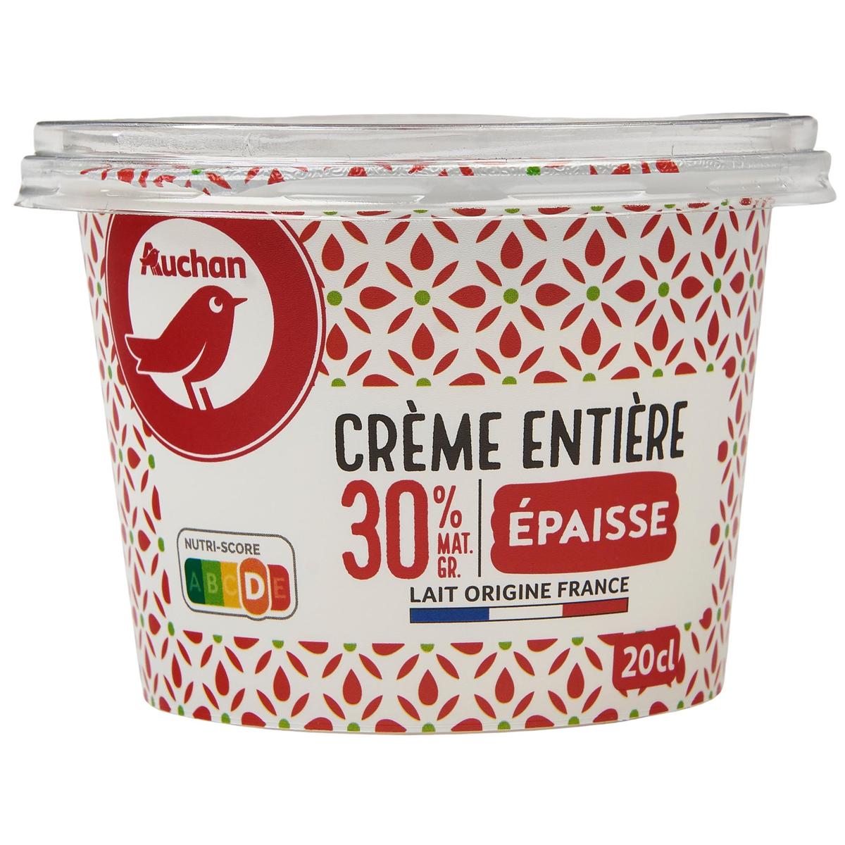 3596710420919 - Auchan - Crème fraîche épaisse entière 30%mg