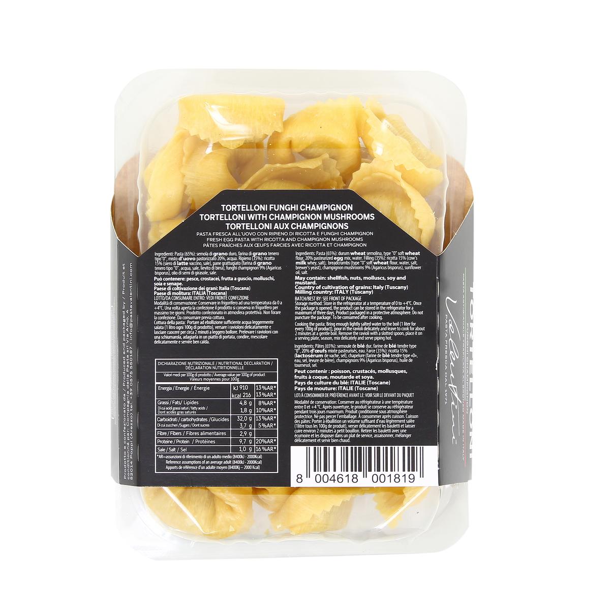 8004618001819 - Valentini - Tortellini Ricotta Champignons