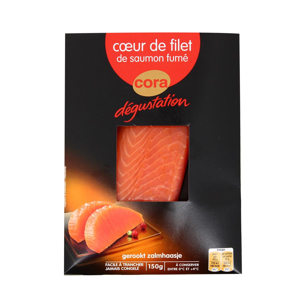 Achat Vente Cora Degustation Coeur De Filet De Saumon Fume 150g