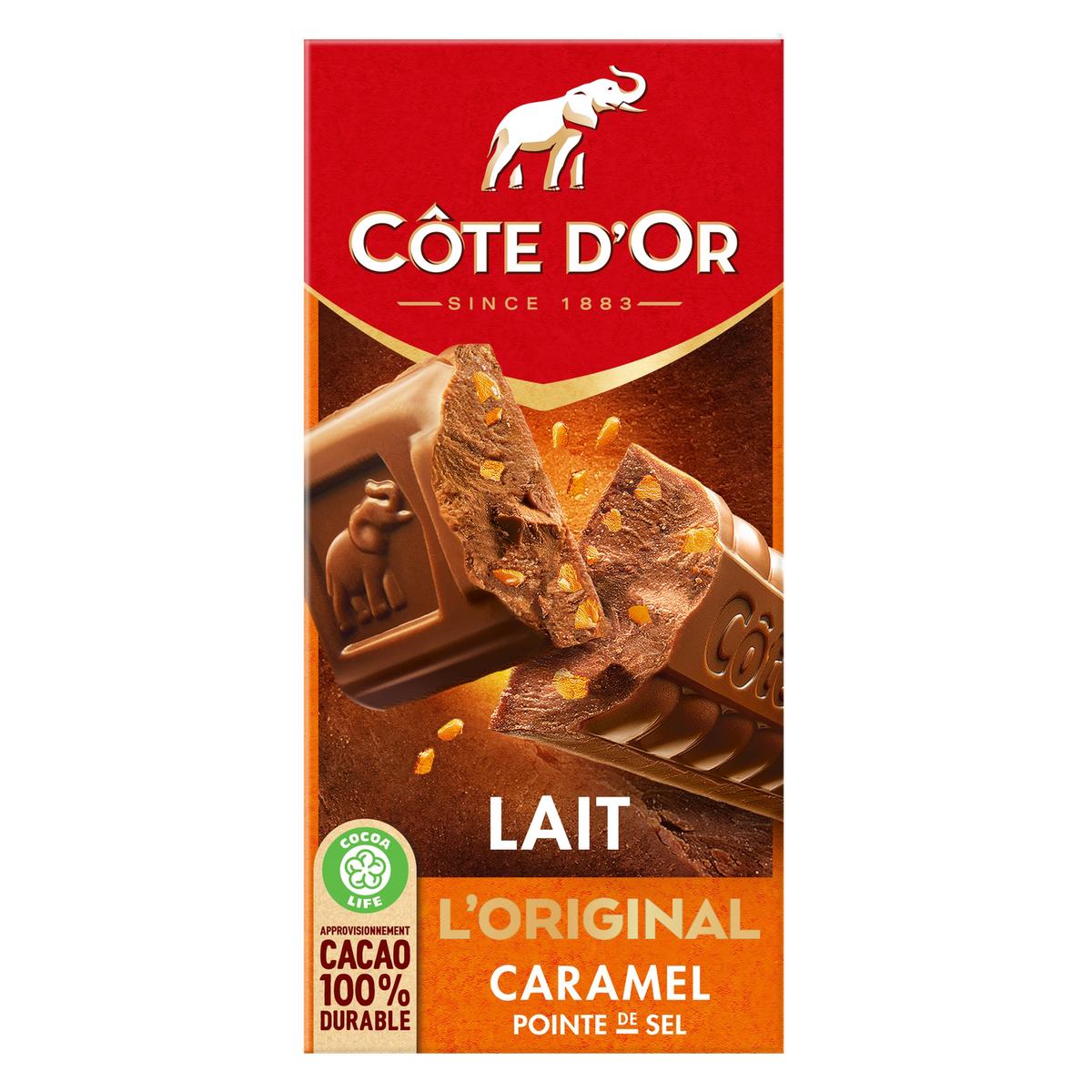7622201722319 - Côte d'Or - Tablette au chocolat au lait et caramel pointe de sel
