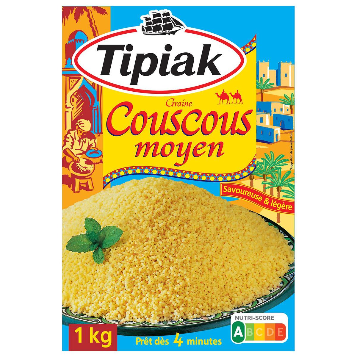 Livraison à domicile Tipiak Couscous Moyen, 1kg