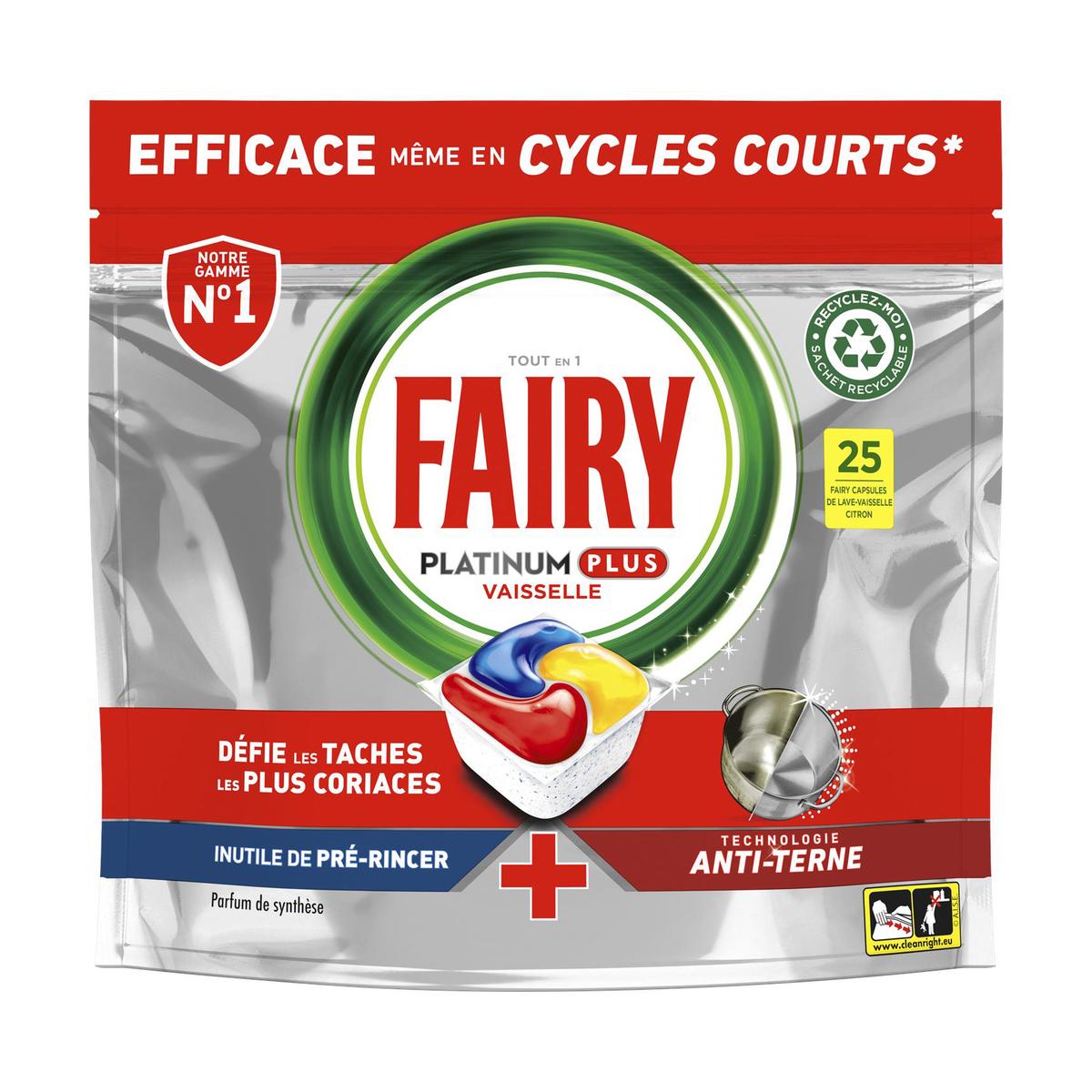 8700216253819 - FAIRY - Tablettes Lave-Vaisselle Citron Platinum Plus Tout en 1