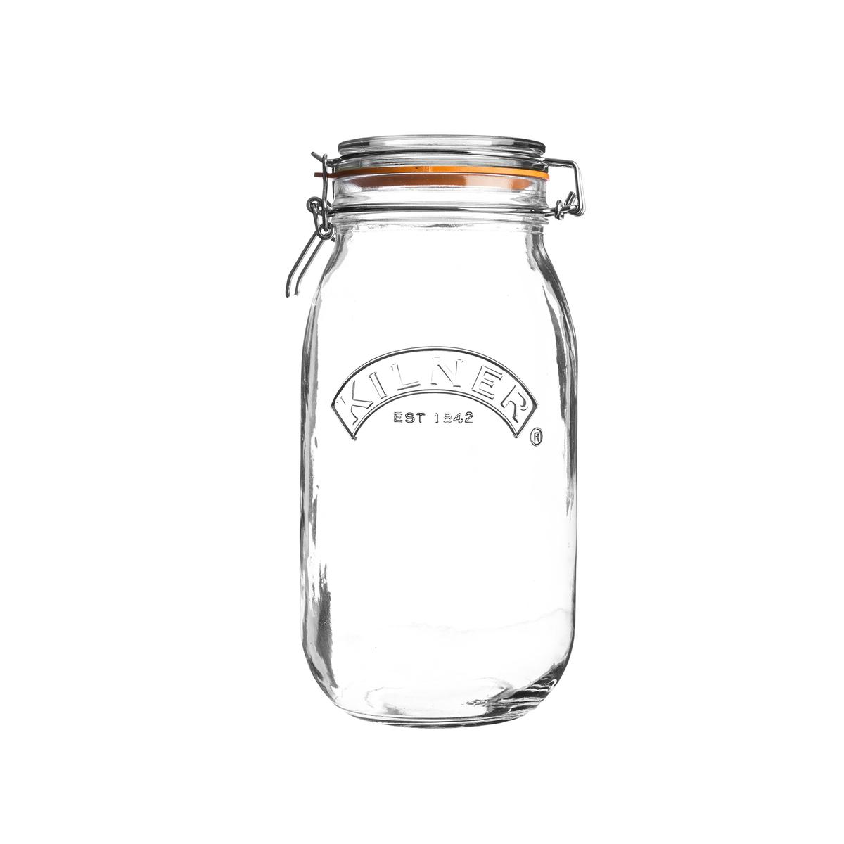 5010853158419 - Kilner - Bocal en verre rond avec fermeture mécanique