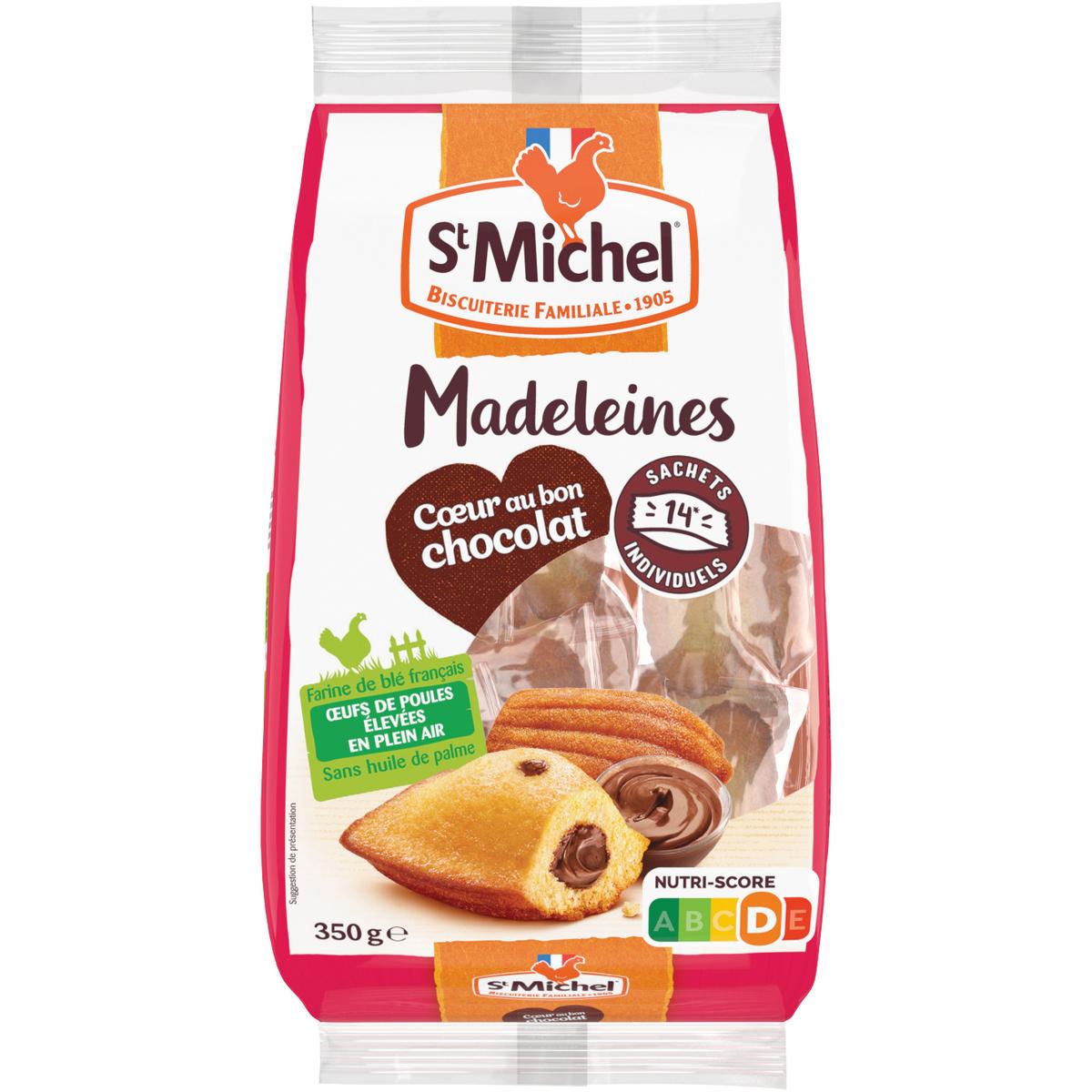 Livraison à domicile St Michel Madeleines fourrées chocolat, 350g