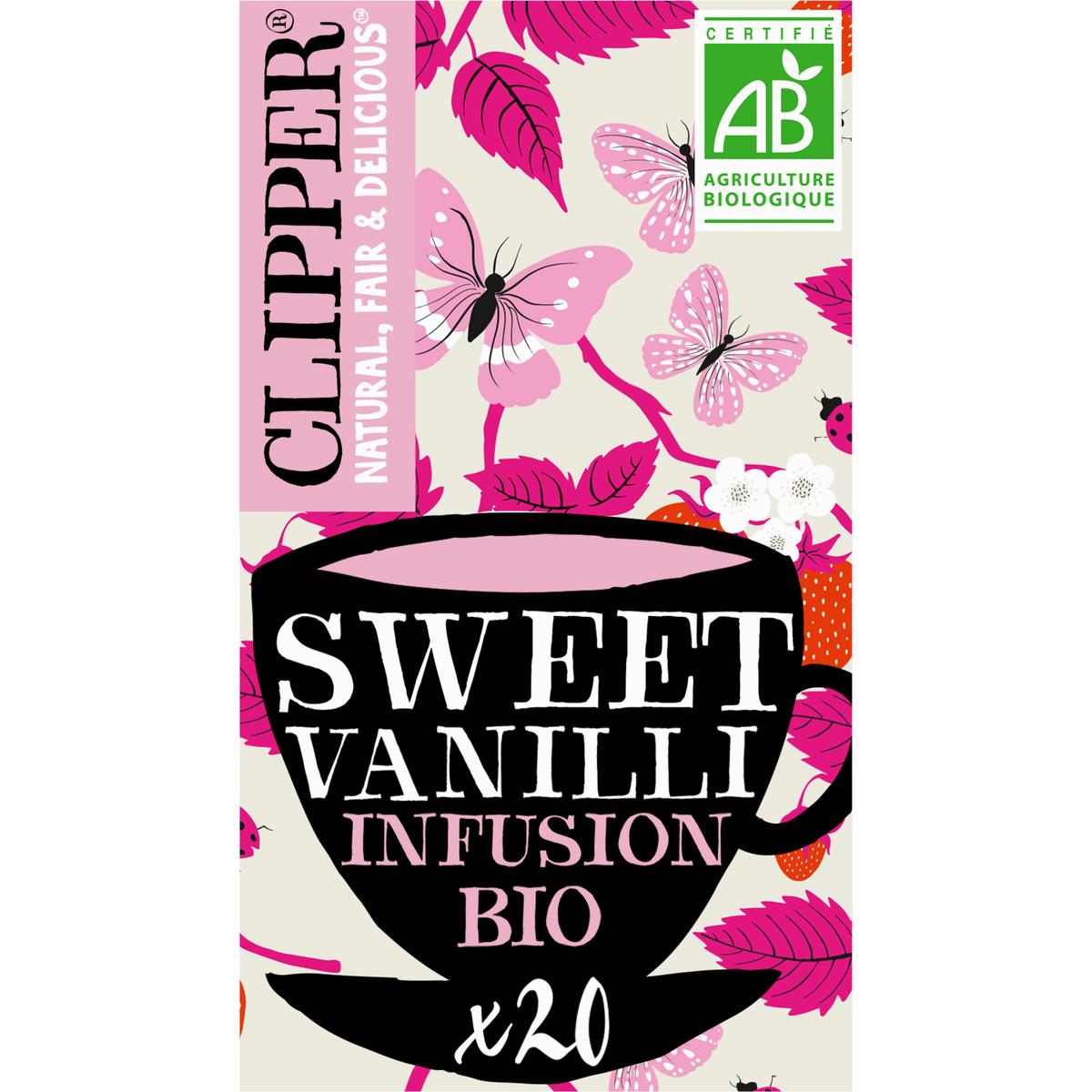 5021991941320 - Clipper - Infusion Sweet Vanilli - Vanille Fraise Bio - 20 sachets