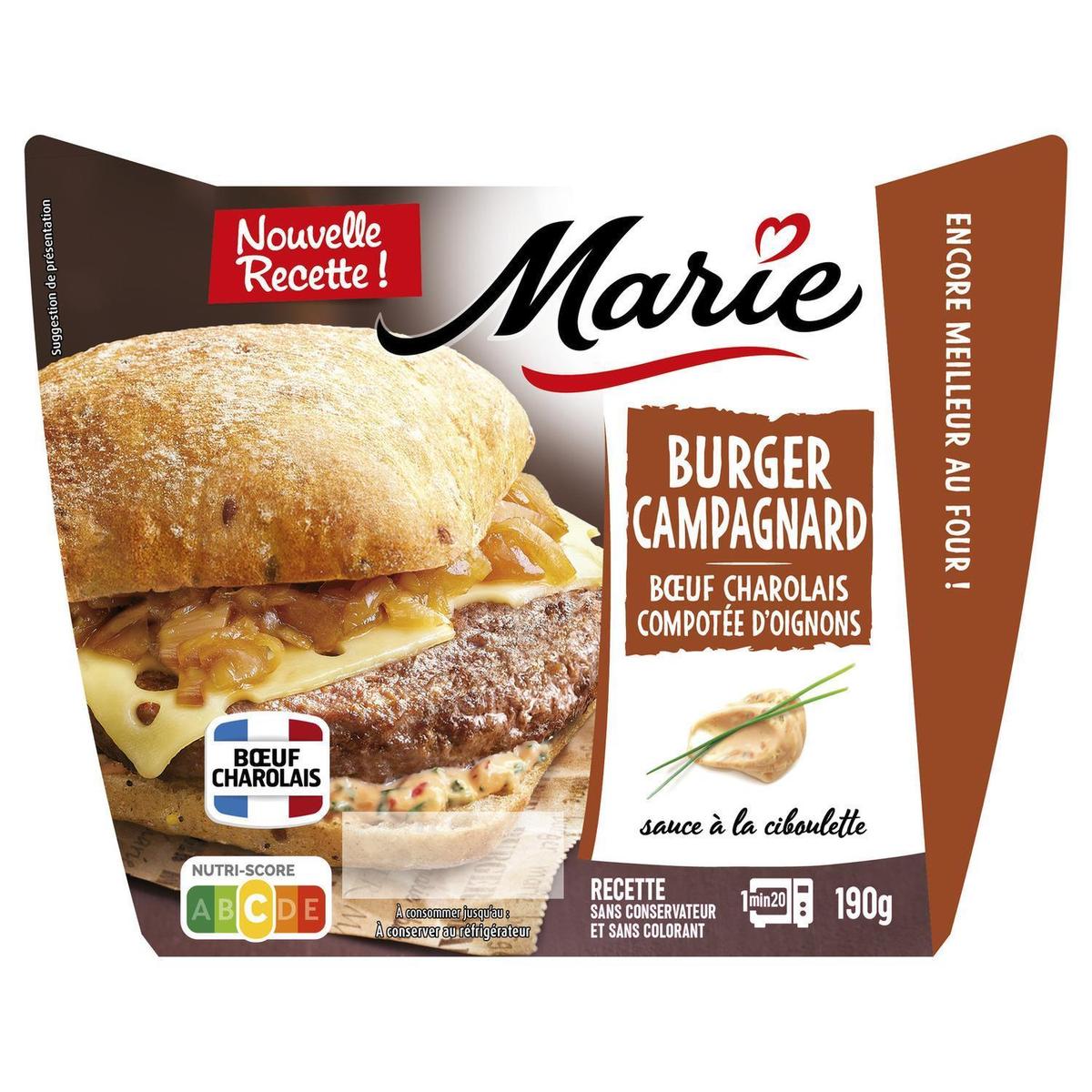 3248830001720 - Marie - Burger Campagnard Boeuf Charolais, Compotée d'Oignons et Sauce Ciboulette