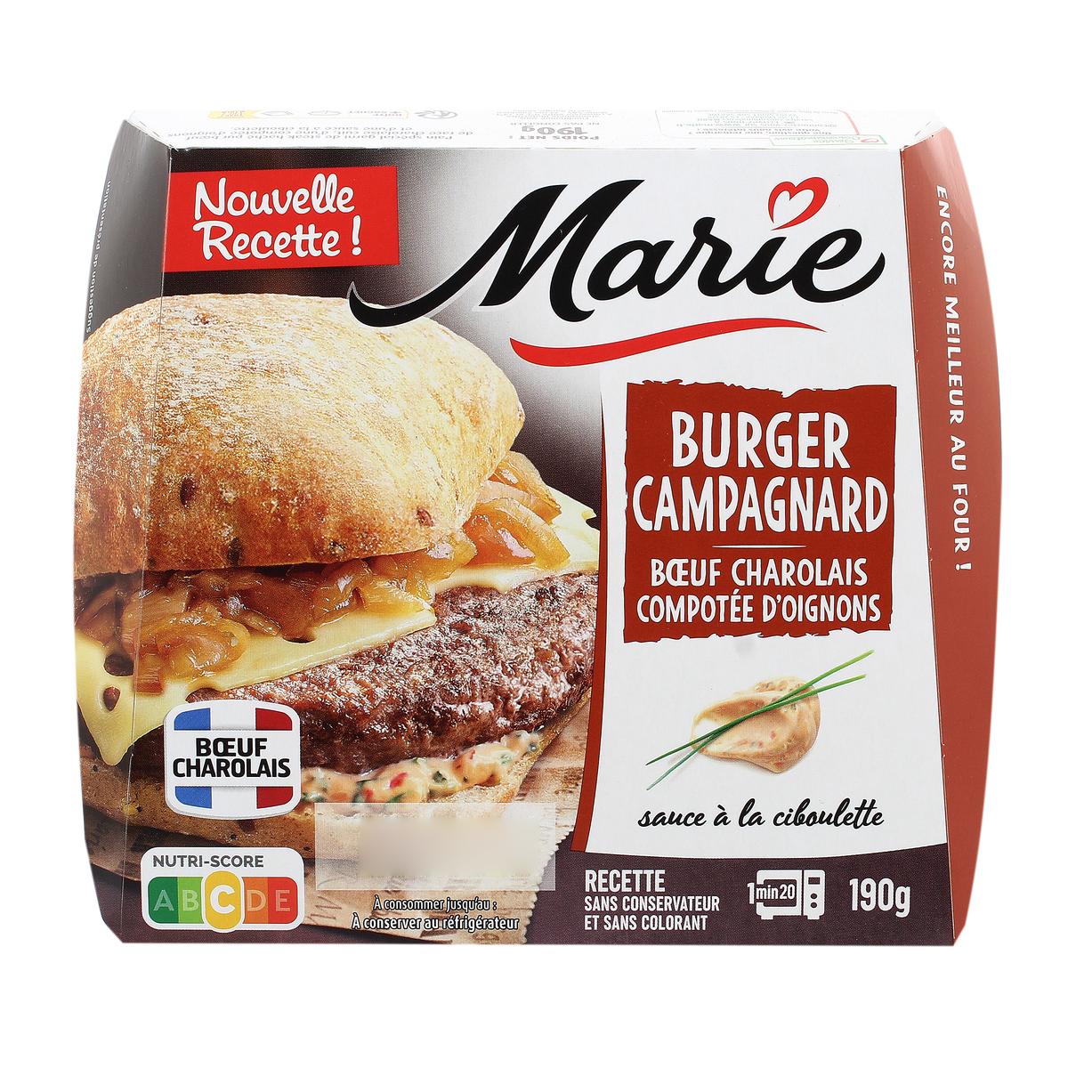 3248830001720 - Marie - Burger Campagnard Boeuf Charolais, Compotée d'Oignons et Sauce Ciboulette