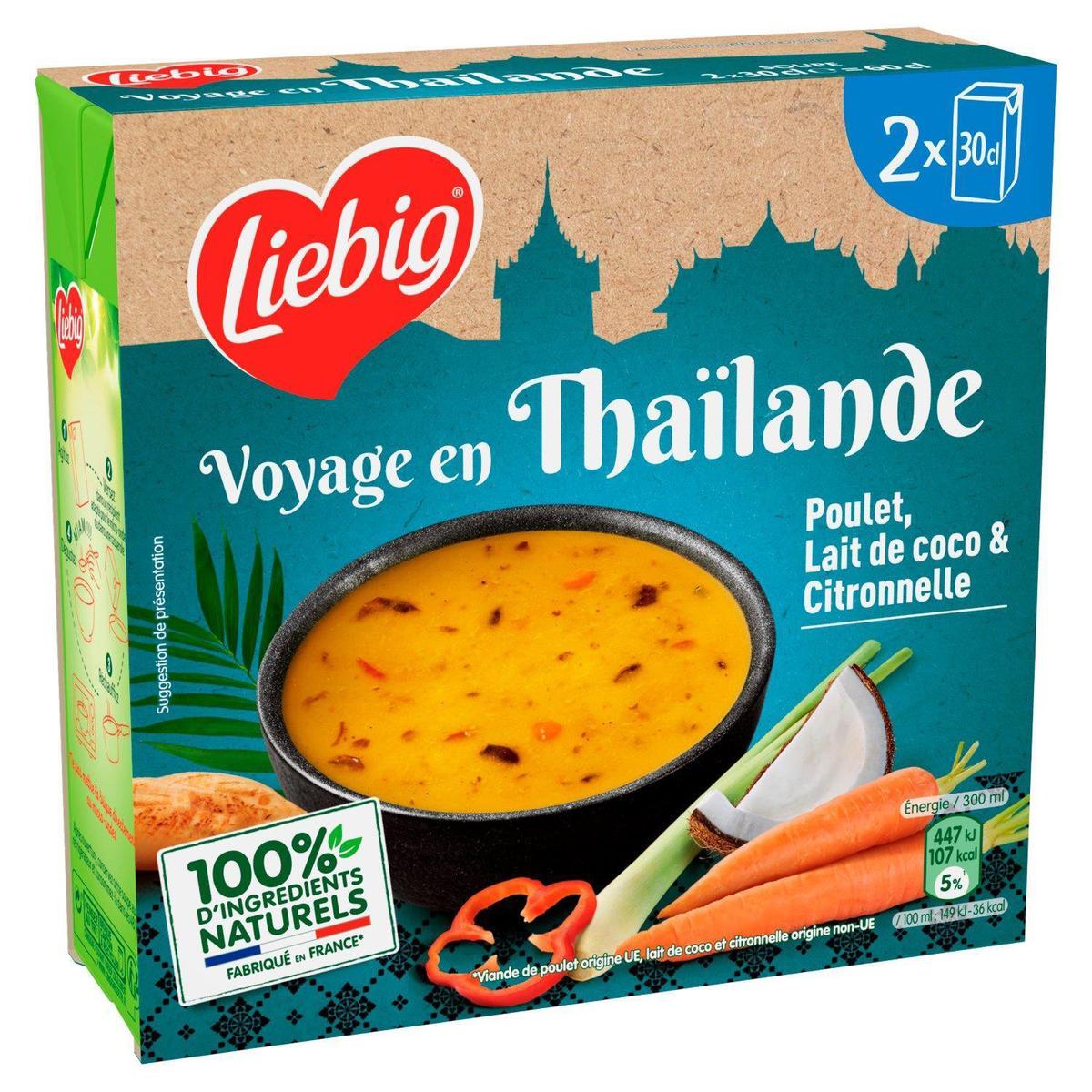 Liebig Soupe Voyage en Thaïlande- Poulet, Lait de Coco et Citronelle