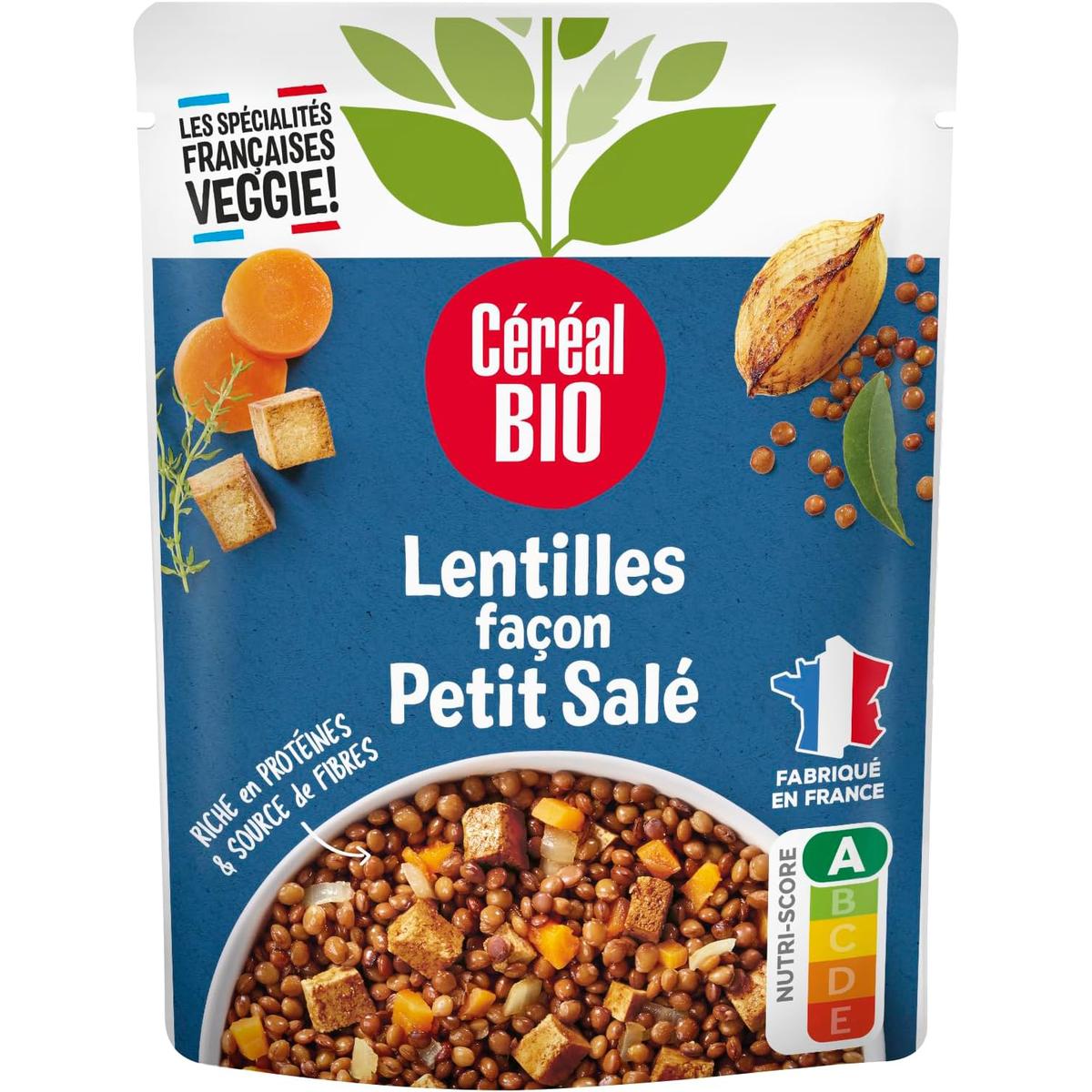 3175681303720 - Céréal Bio - Lentilles Façon Petit salé Vegan micro-ondes express Bio
