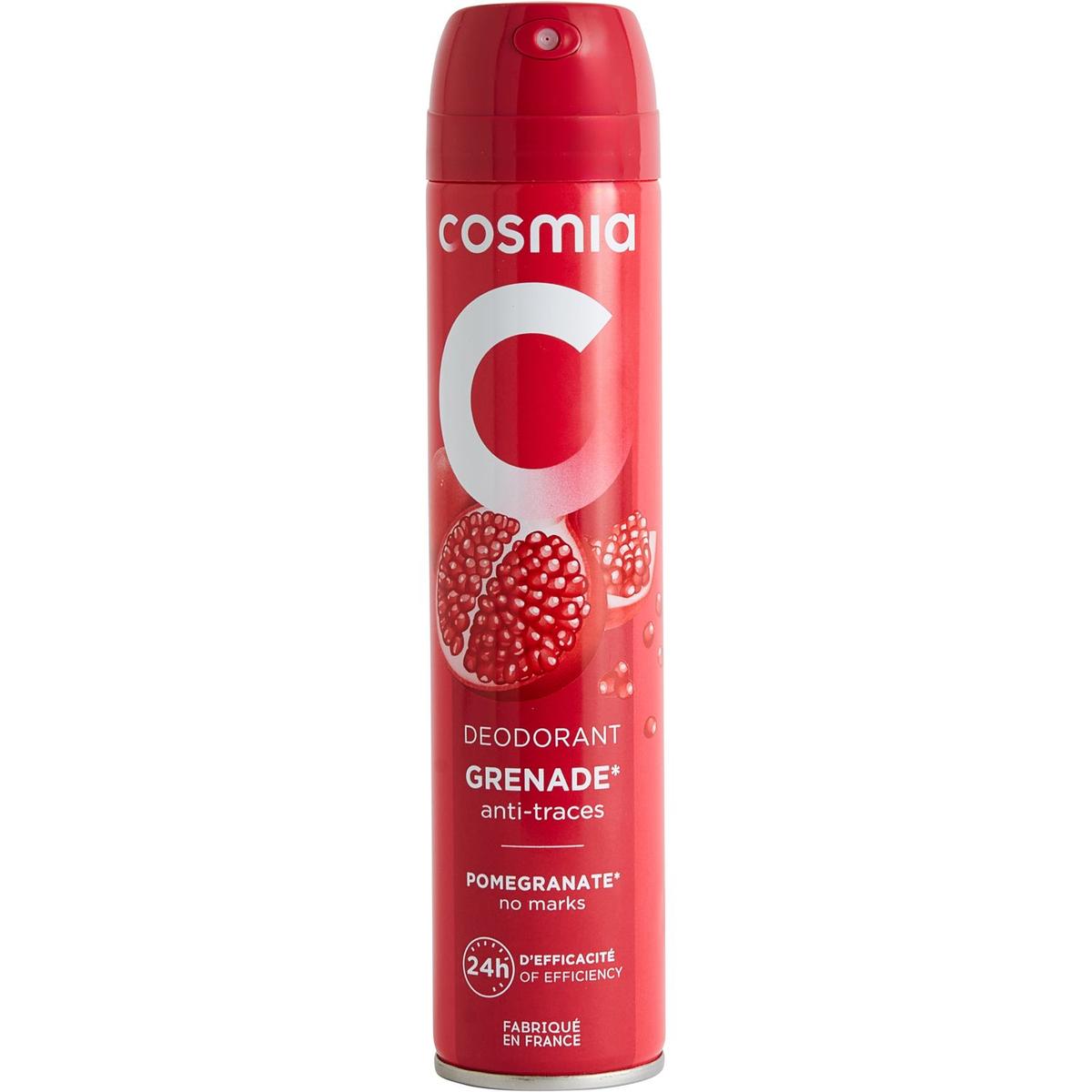 3245677725420 - COSMIA - Déodorant spray 24h à la grenade anti-traces sans sels d'Aluminium