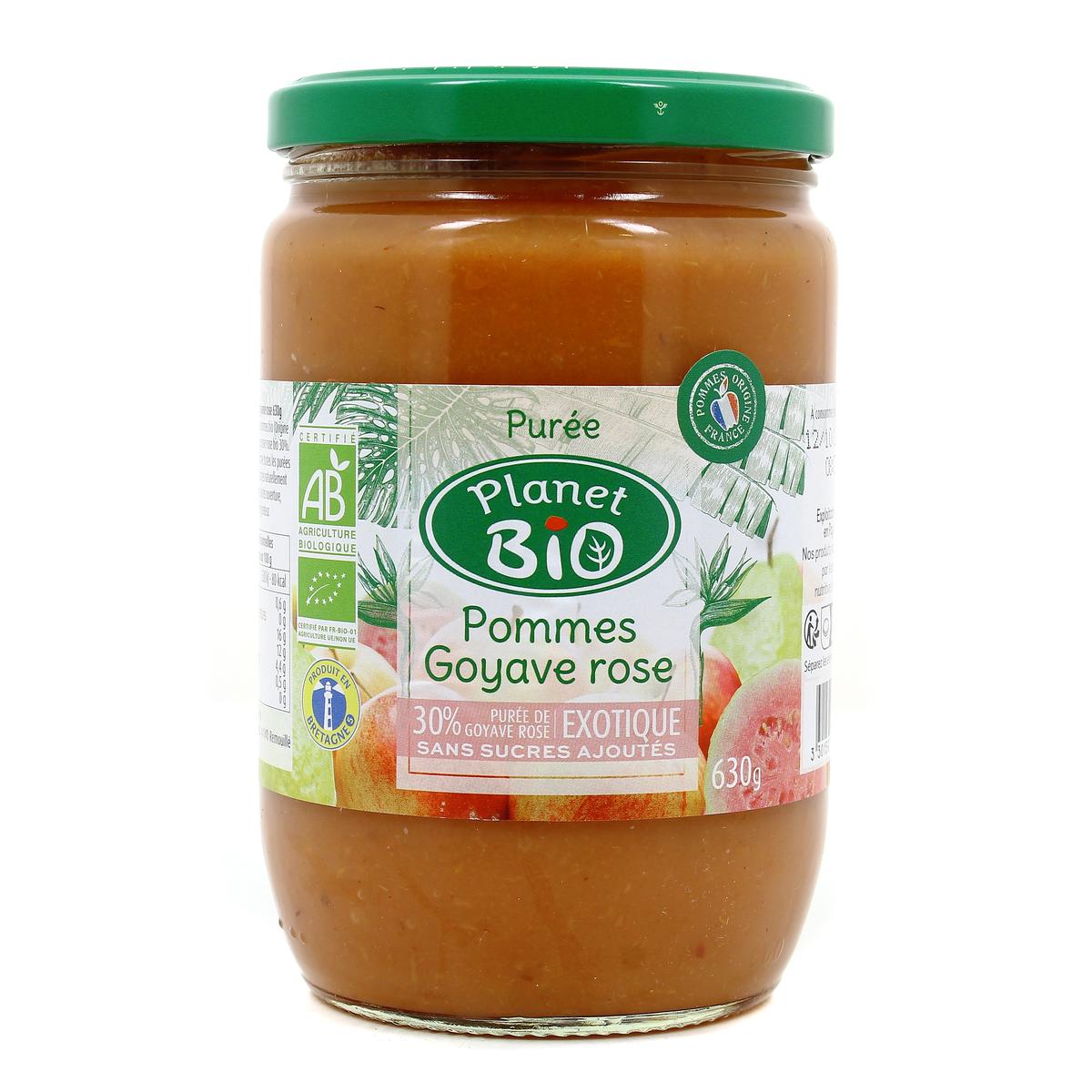 3301597006220 - Planet Bio - Purée pomme goyave bio sans sucre ajoutés