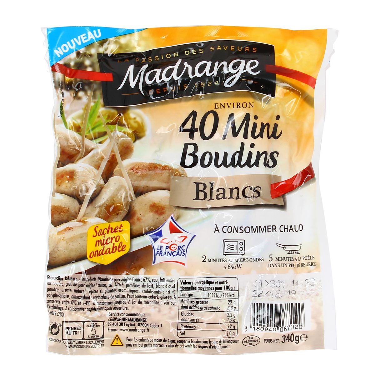 3180940087020 - Madrange - Mini Boudin Blanc