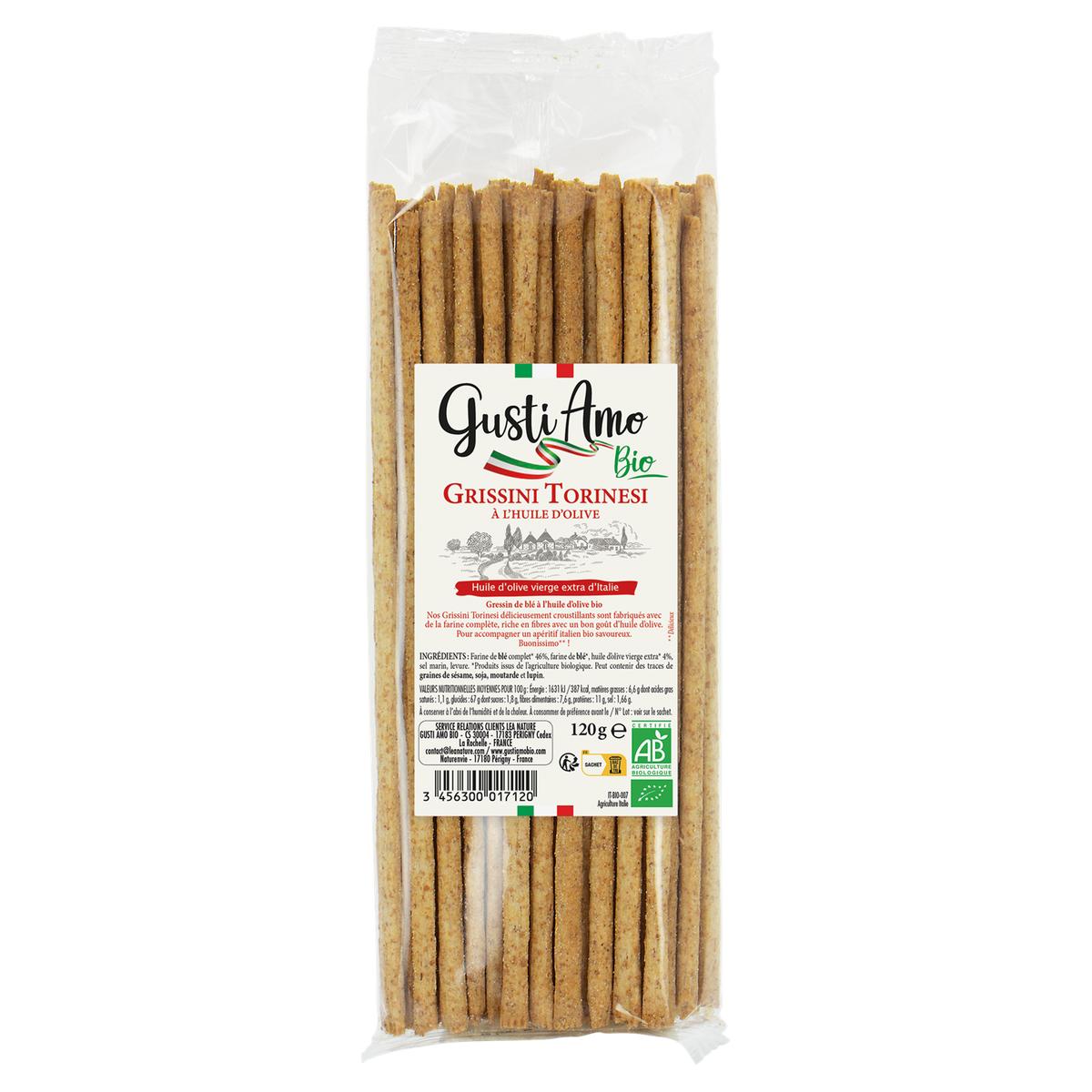 3456300017120 - Gusti Amo - Gressins Torinesi à l'huile d'Olive bio